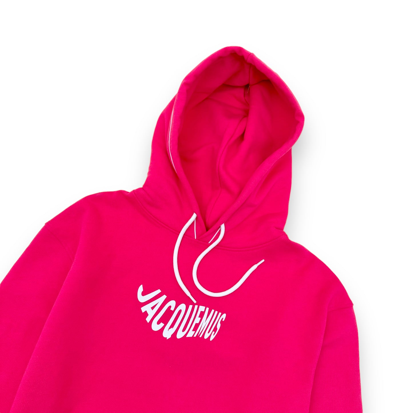 JACQUEMUS COTTON LOGO HOODIE PINK L