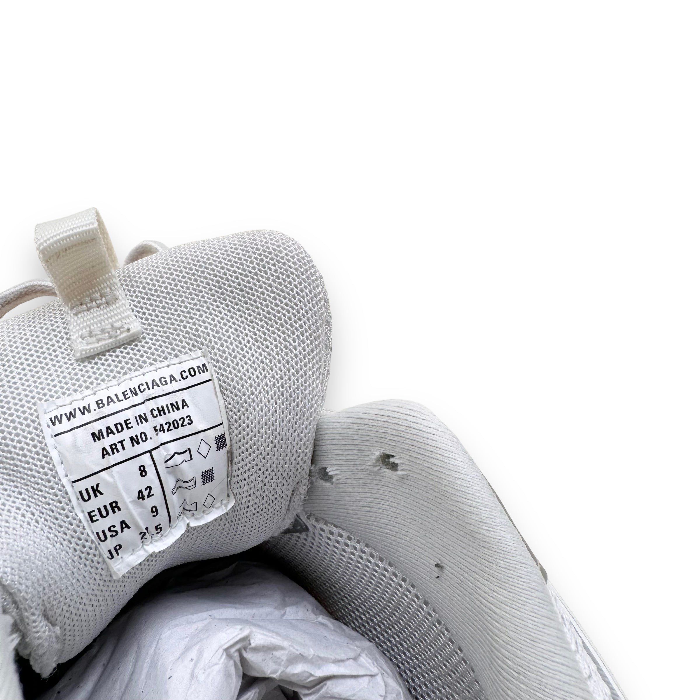 BALENCIAGA TRACK RUNNER SNEAKERS WHITE UK8