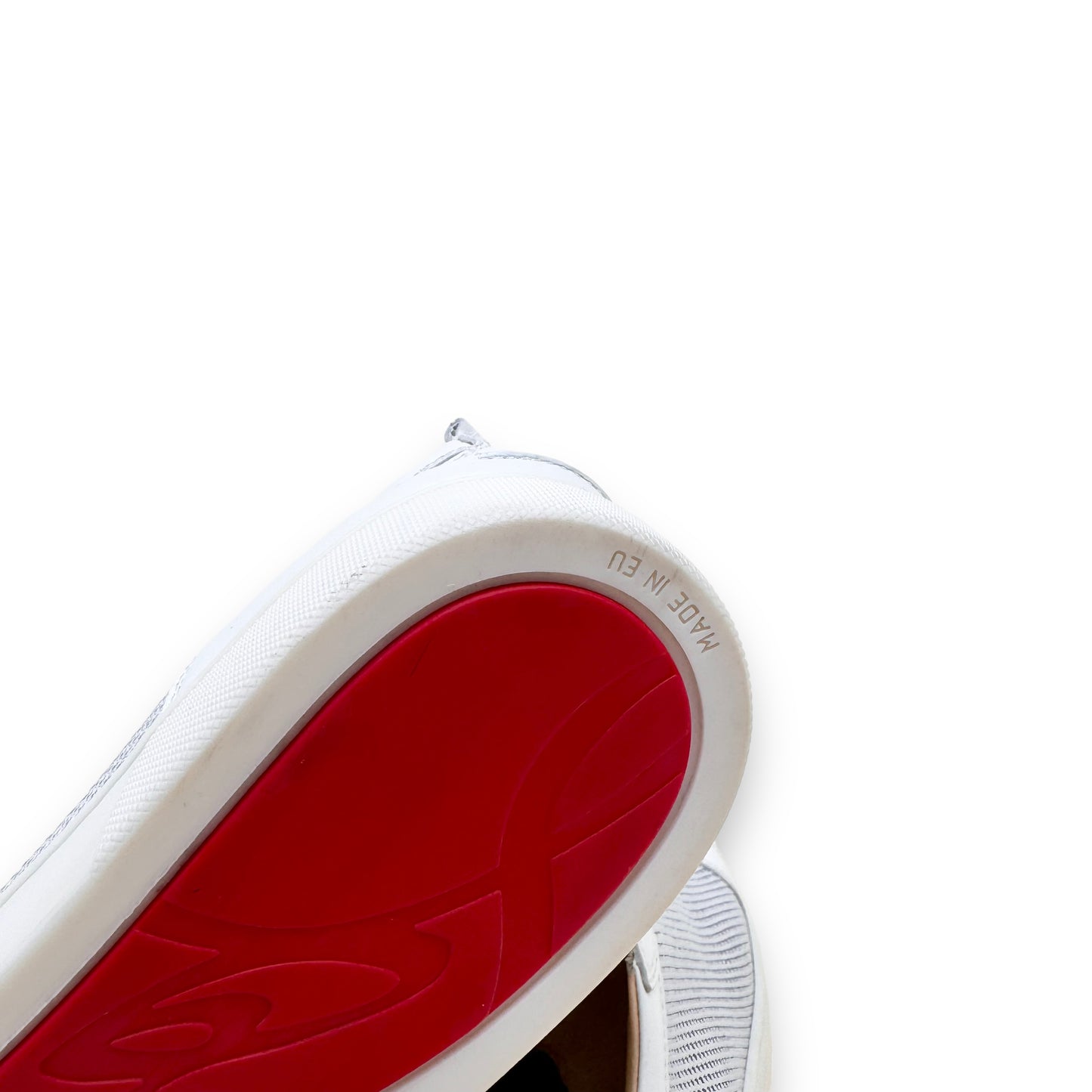 CHRISTIAN LOUBOUTIN SEAVASTE MESH SPIKE SNEAKERS WHITE UK11