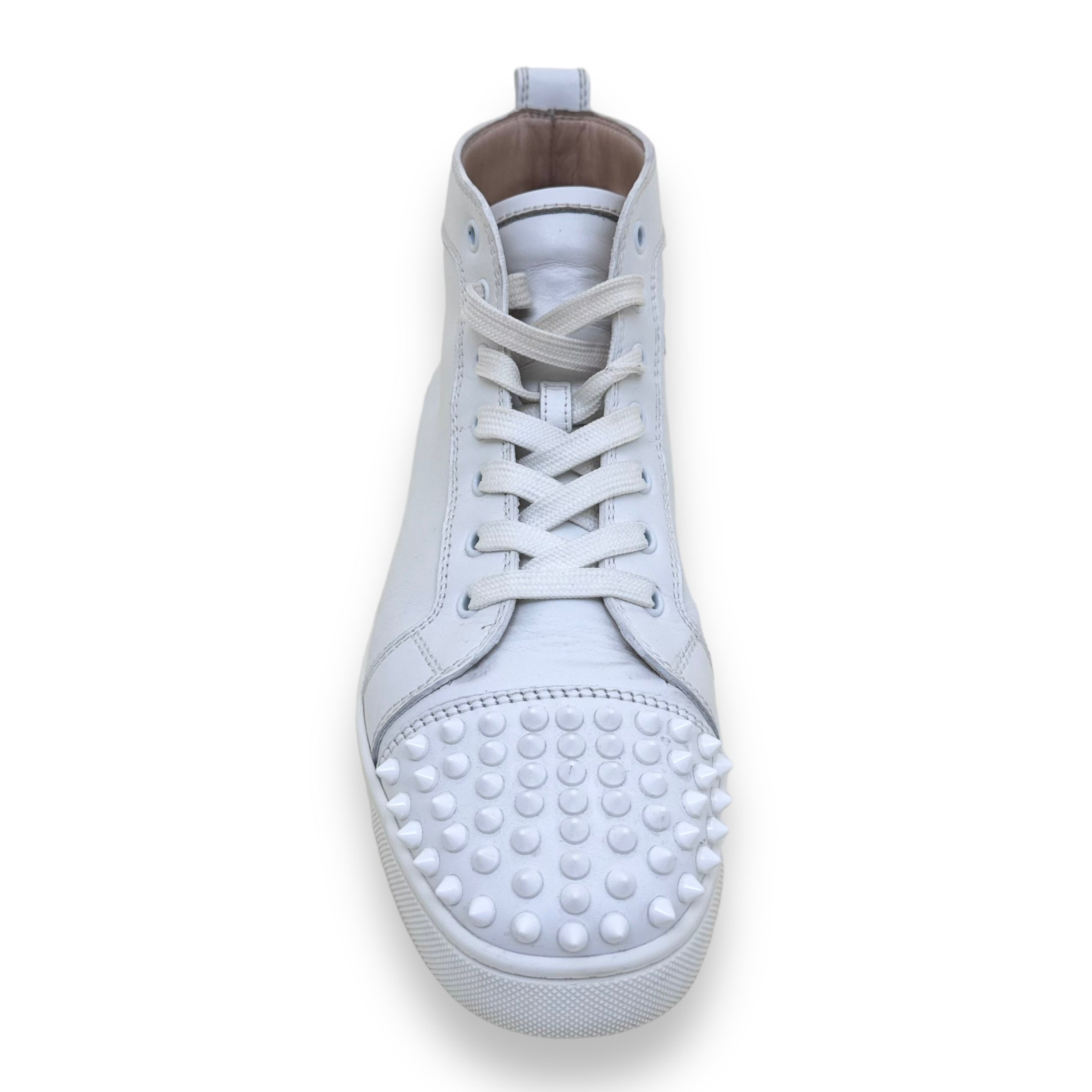 CHRISTIAN LOUBOUTIN HIGH TOP SNEAKERS WHITE UK6.5 Wylist