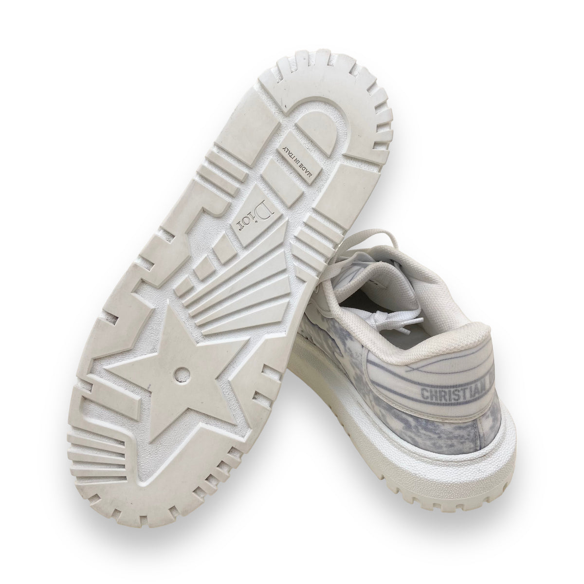 CHRISTIAN DIOR LOW TOP TIGER MESH SNEAKERS WHITE UK8