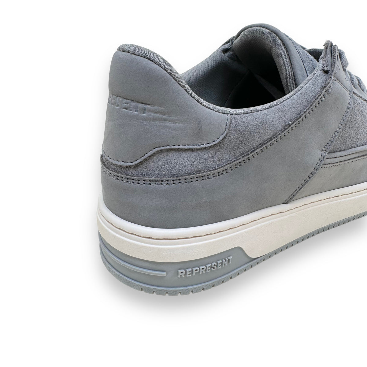 REPRESENT APEX LOW TOP SUEDE SNEAKERS GREY UK12