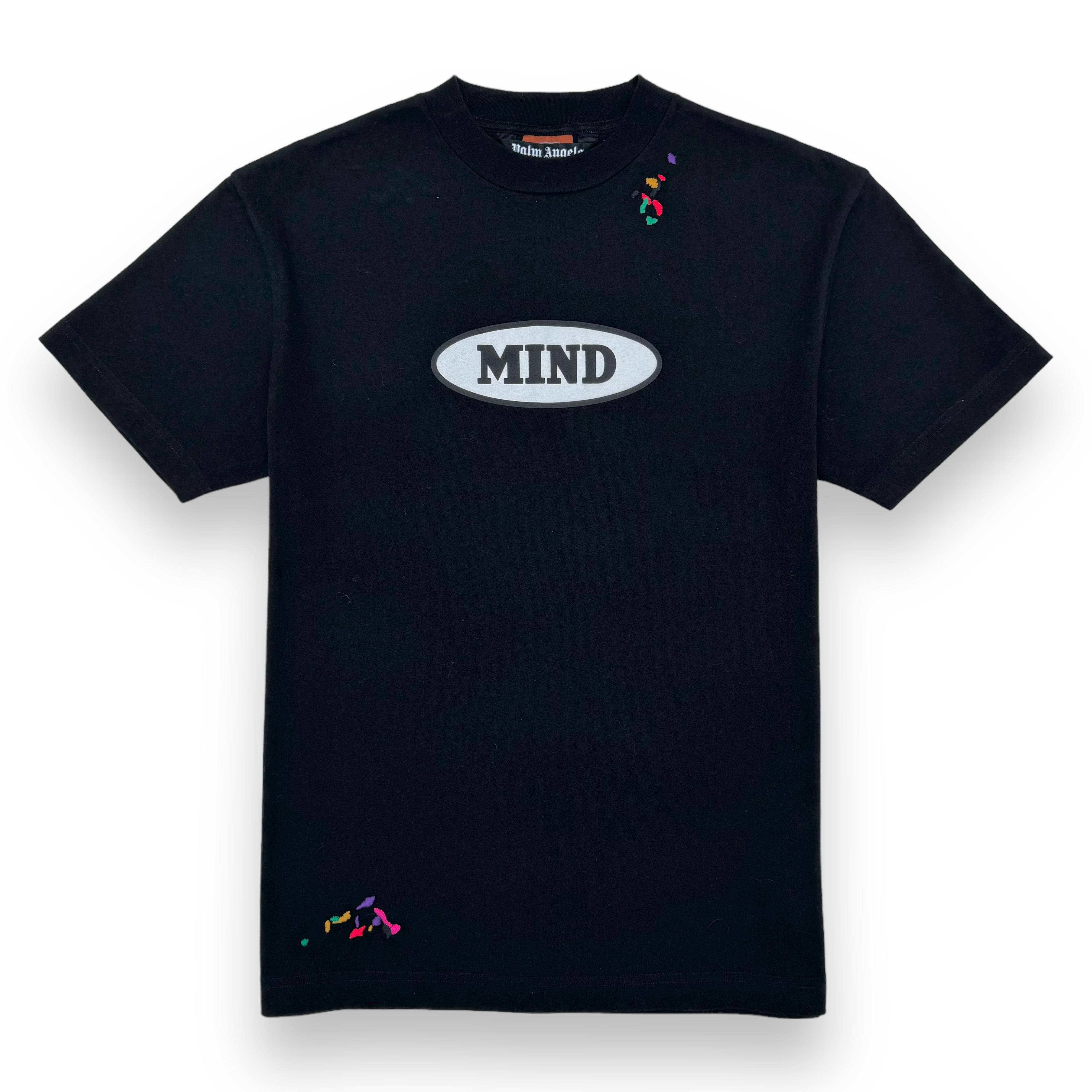 PALM ANGELS X MISSONI PRINTED COTTON-JERSEY MIND T-SHIRT BLACK L – Wylist