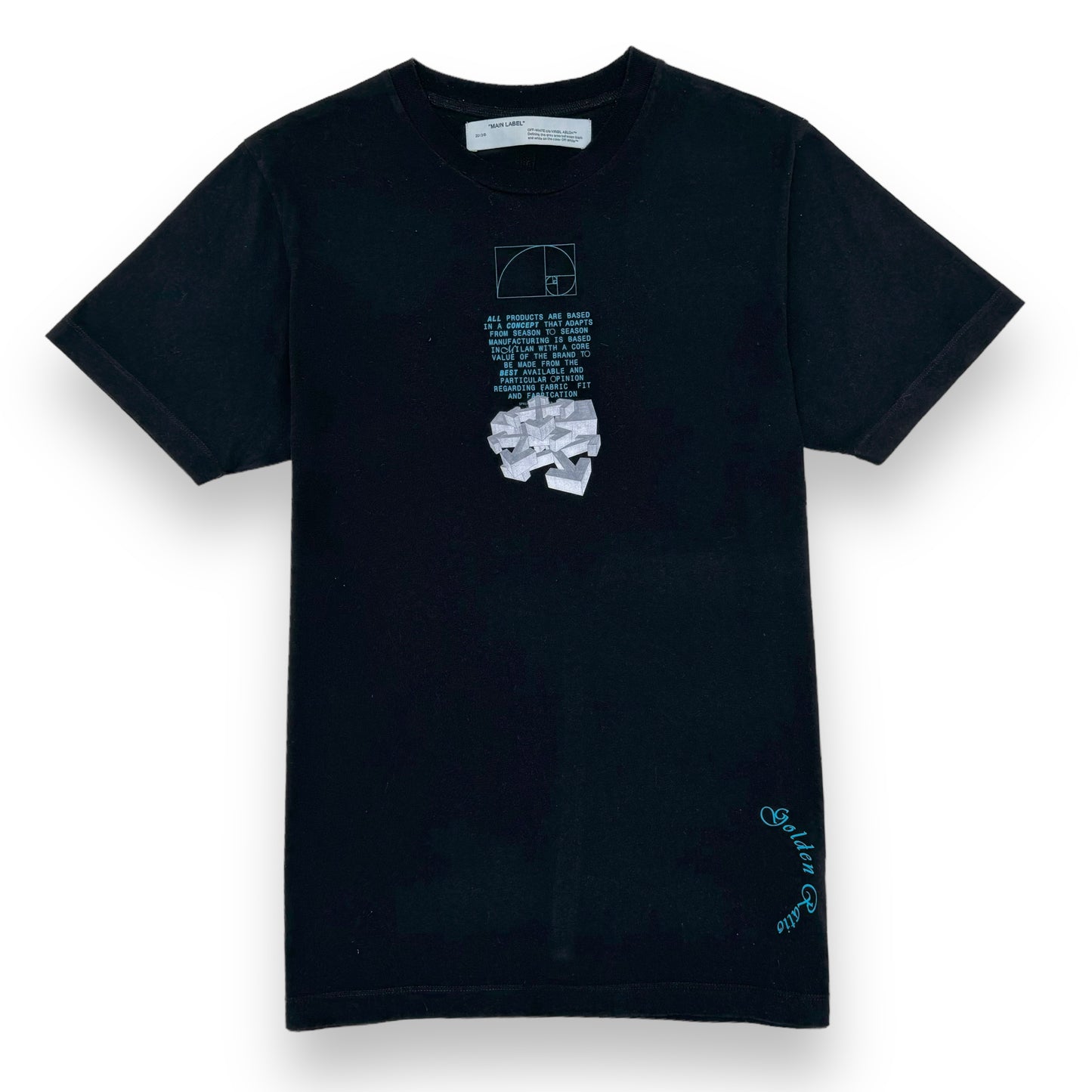 OFF-WHITE GOLDEN RATIO SHORT-SLEEVE T-SHIRT BLACK L