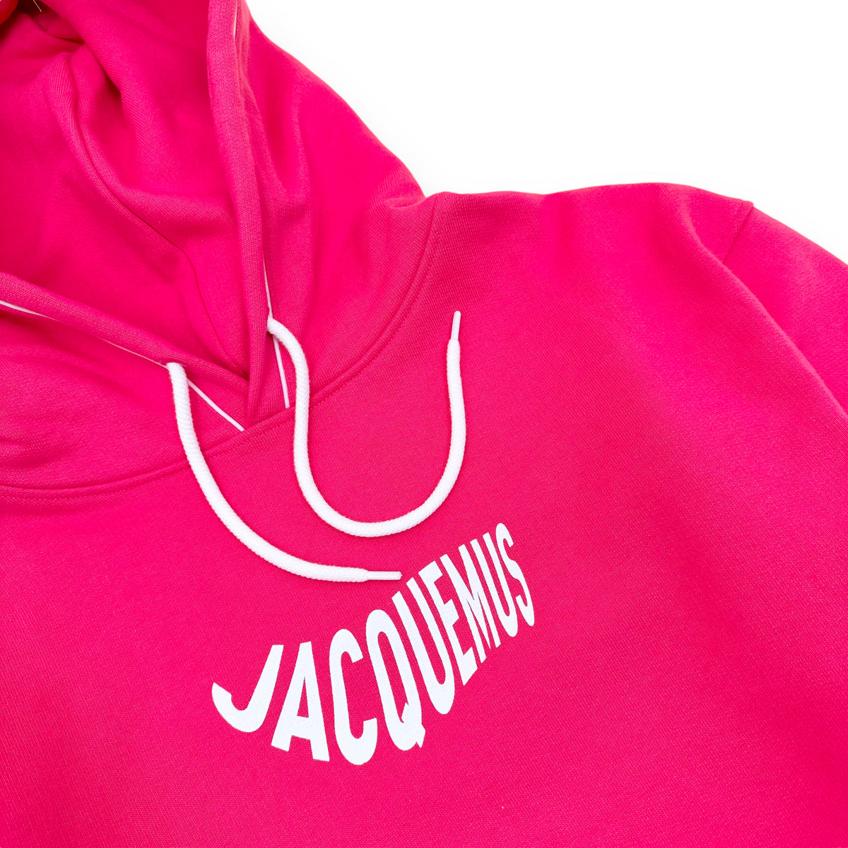 JACQUEMUS COTTON LOGO HOODIE PINK L