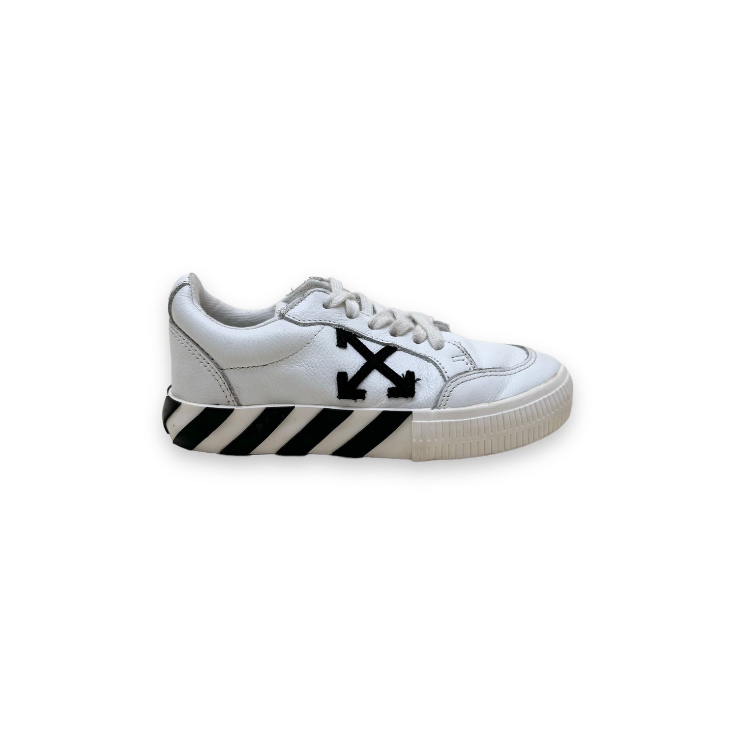 OFF-WHITE LOW TOP LEATHER SNEAKERS WHITE UK11