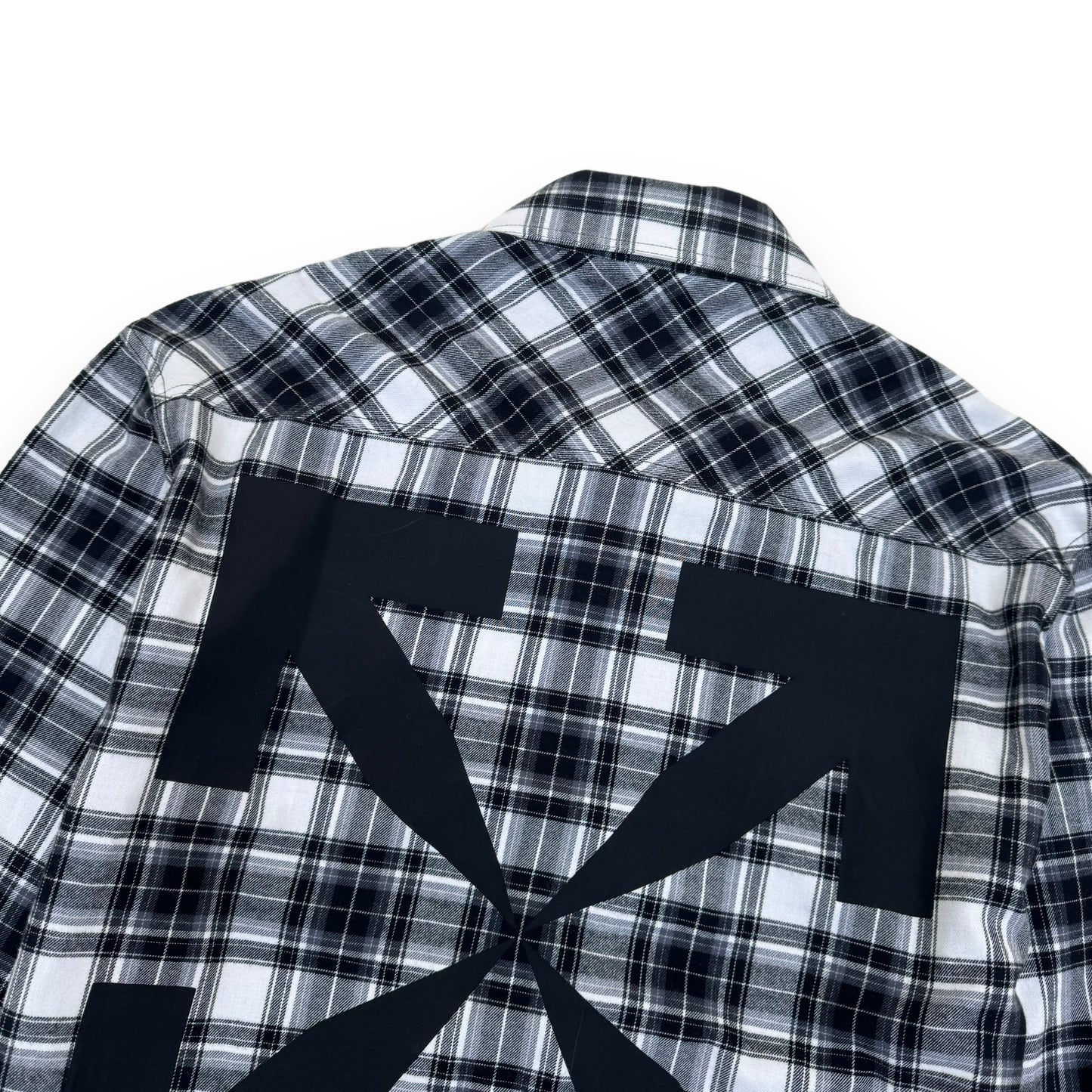 OFF-WHITE CHECKED ARROW FLANNEL SHIRT BLACK / WHITE L