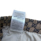 GUCCI GG CANVAS WITH LEATHER INTERLOCKING LOGO TROUSERS BEIGE S