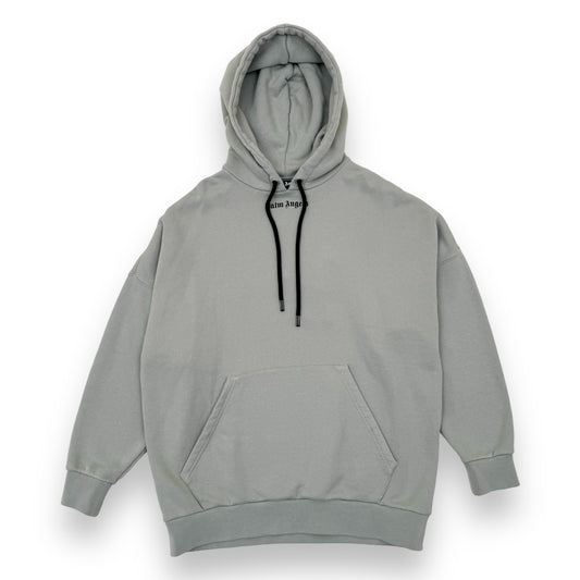 PALM ANGELS CLASSIC LOGO PULLOVER HOODIE GREY L