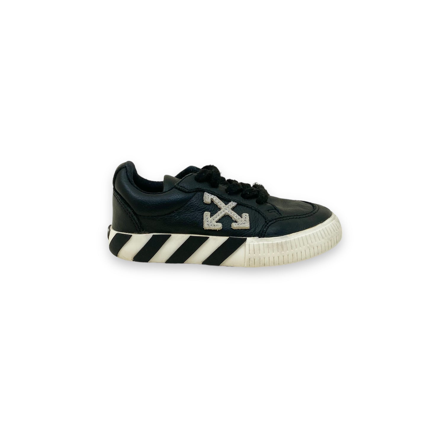 Off-White Black Leather Infants Sneakers UK8.5