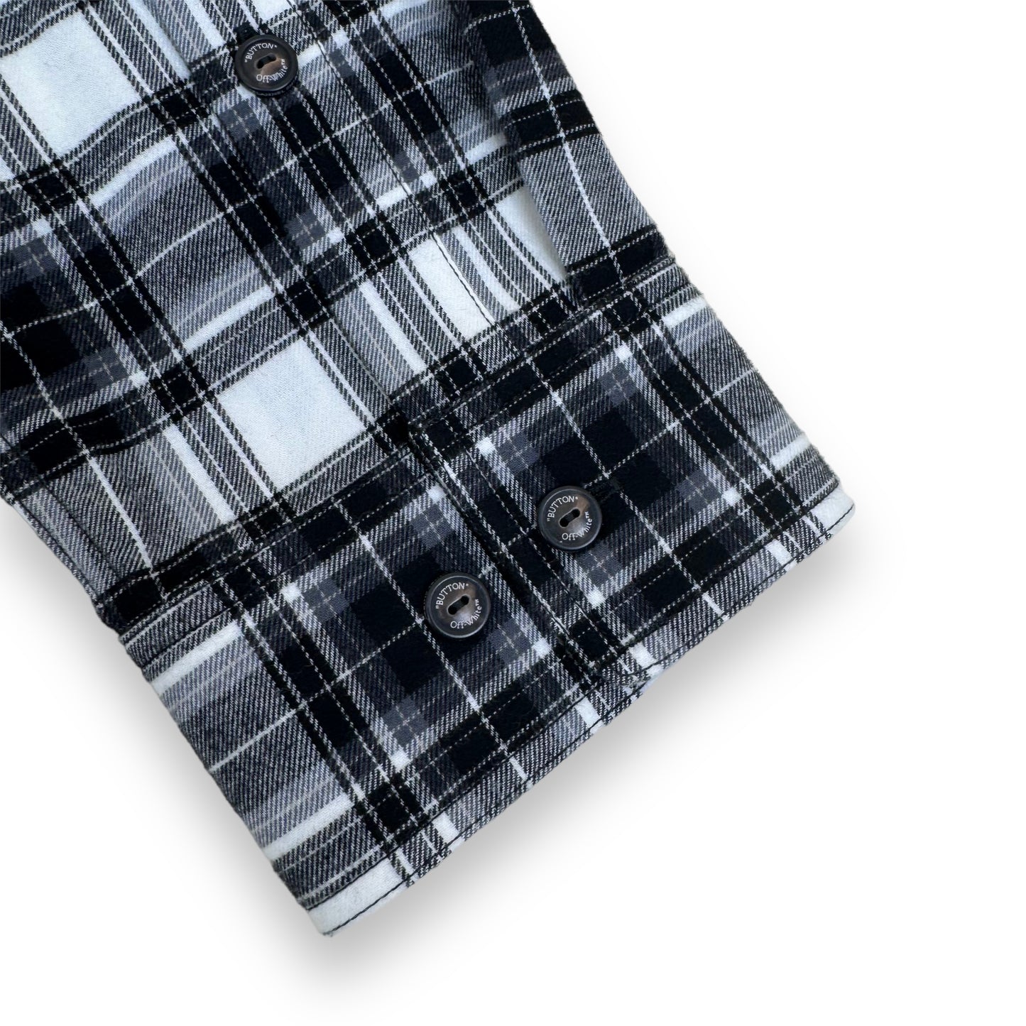 OFF-WHITE CHECKED ARROW FLANNEL SHIRT BLACK / WHITE L