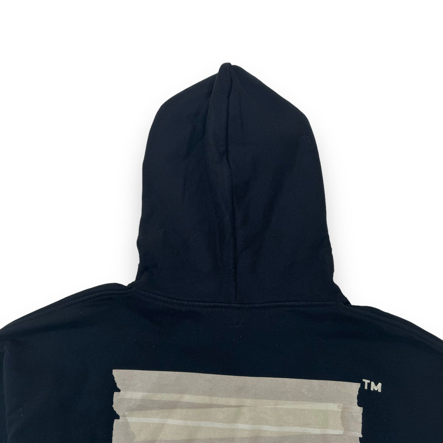 OFF-WHITE OVERSIZED TAPE HOODIE BLACK L