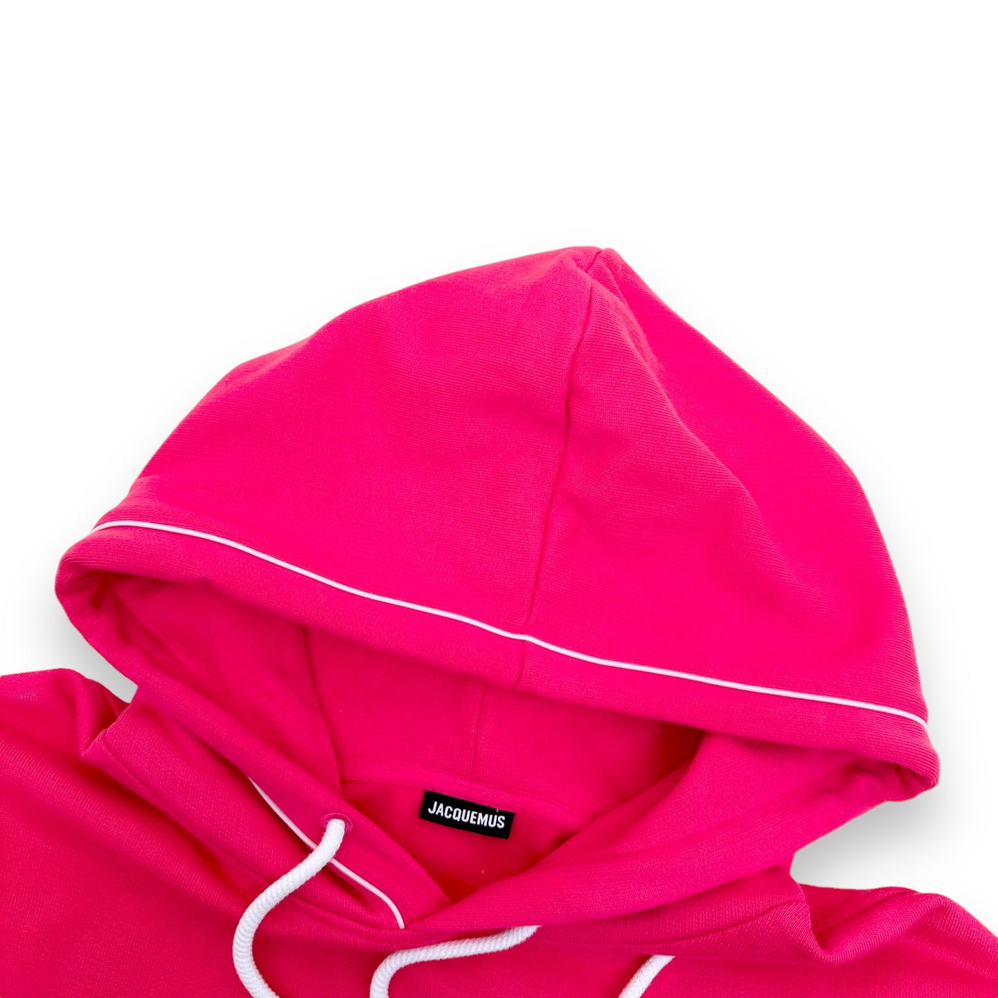 JACQUEMUS COTTON LOGO HOODIE PINK L