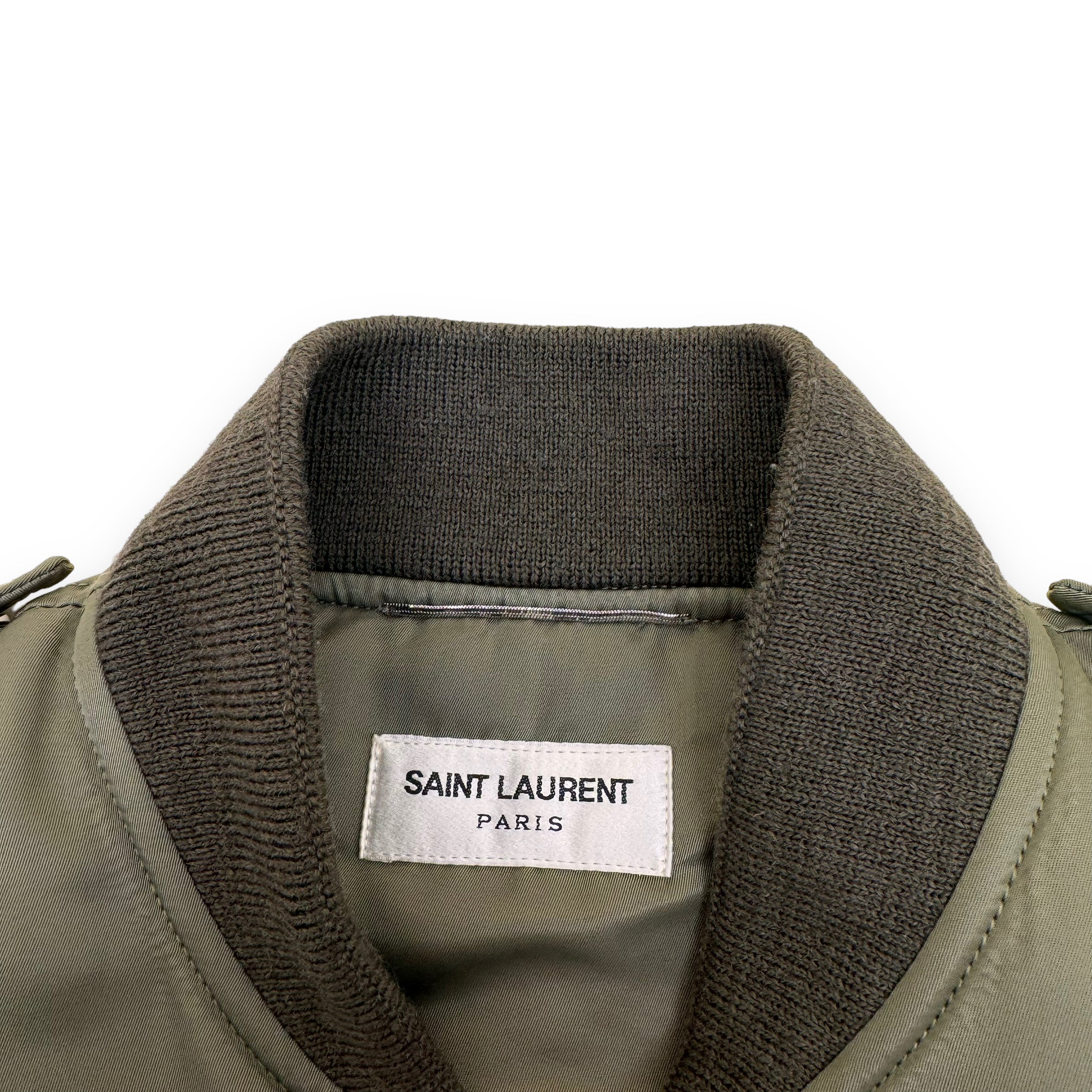 SAINT LAURENT MA-1 BOMBER JACKET KHAKI S