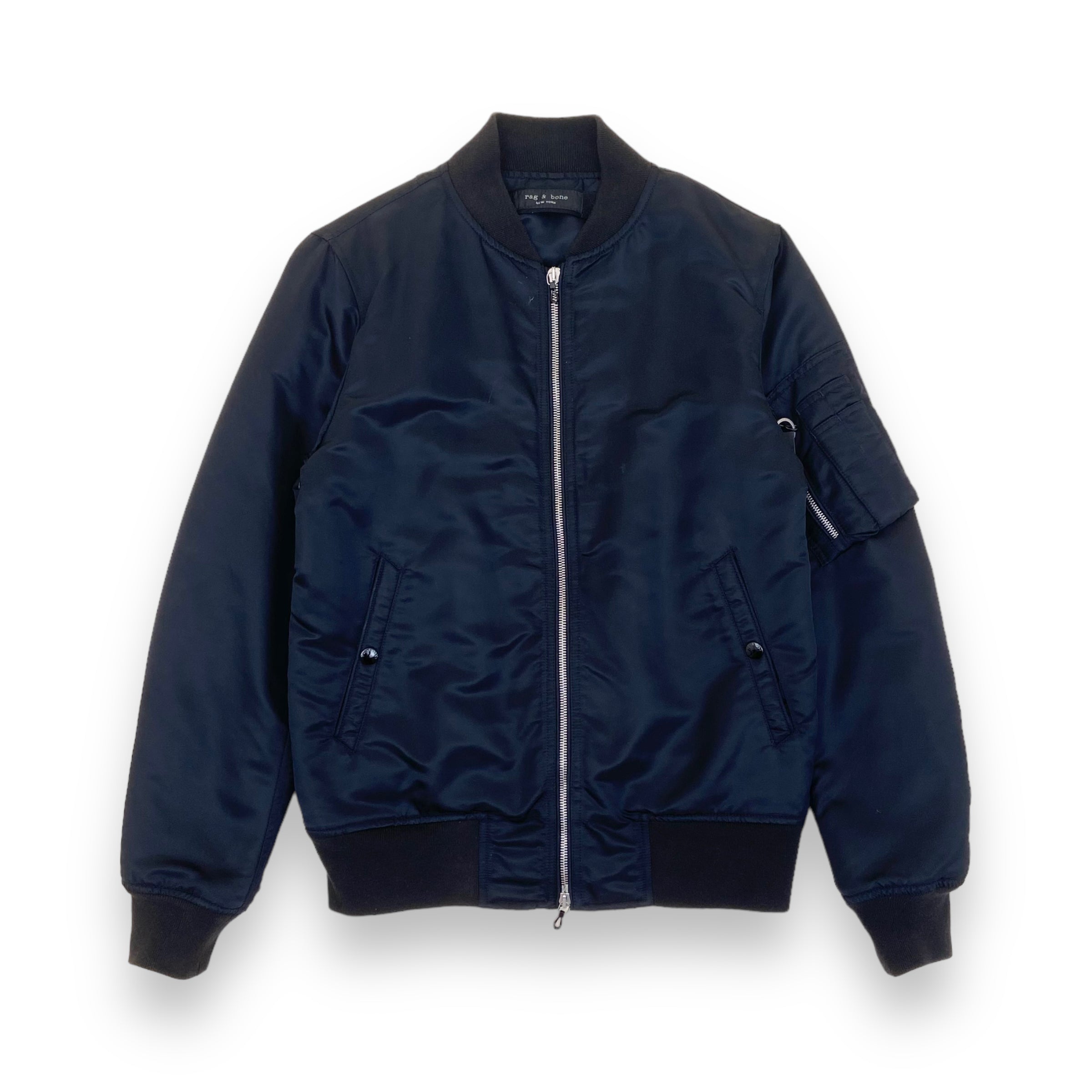 RAG & BONE NEW YORK BOMBER JACKET NAVY XS