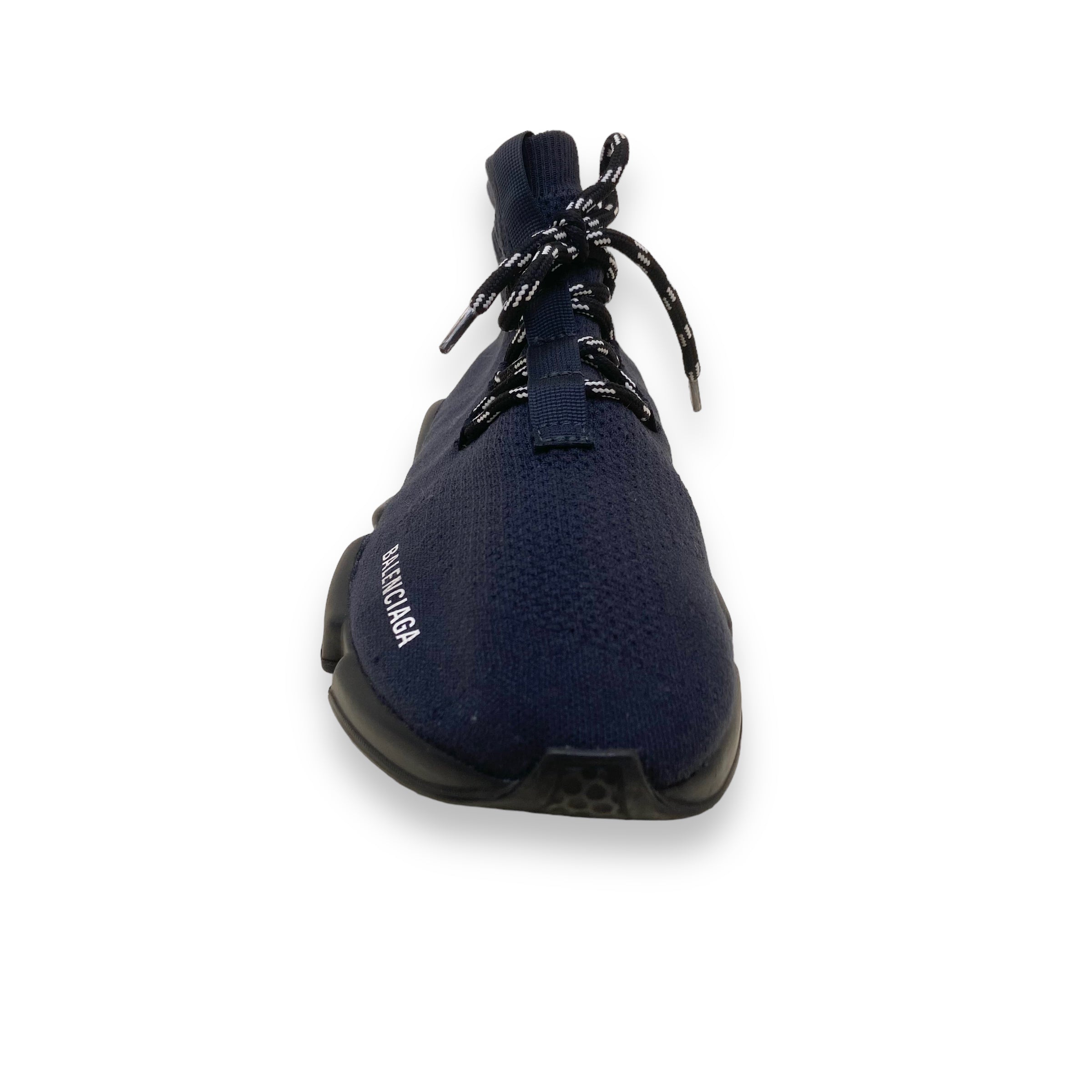 BALENCIAGA SPEED LACE UP SNEAKERS BLACK UK8