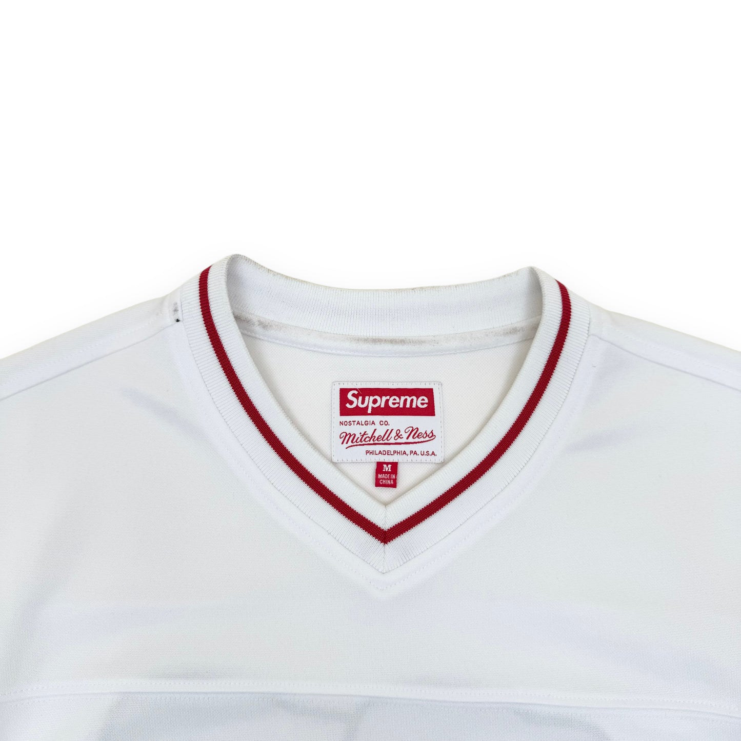 SUPREME MITCHELL & NESS FOOTBALL JERSEY WHITE M