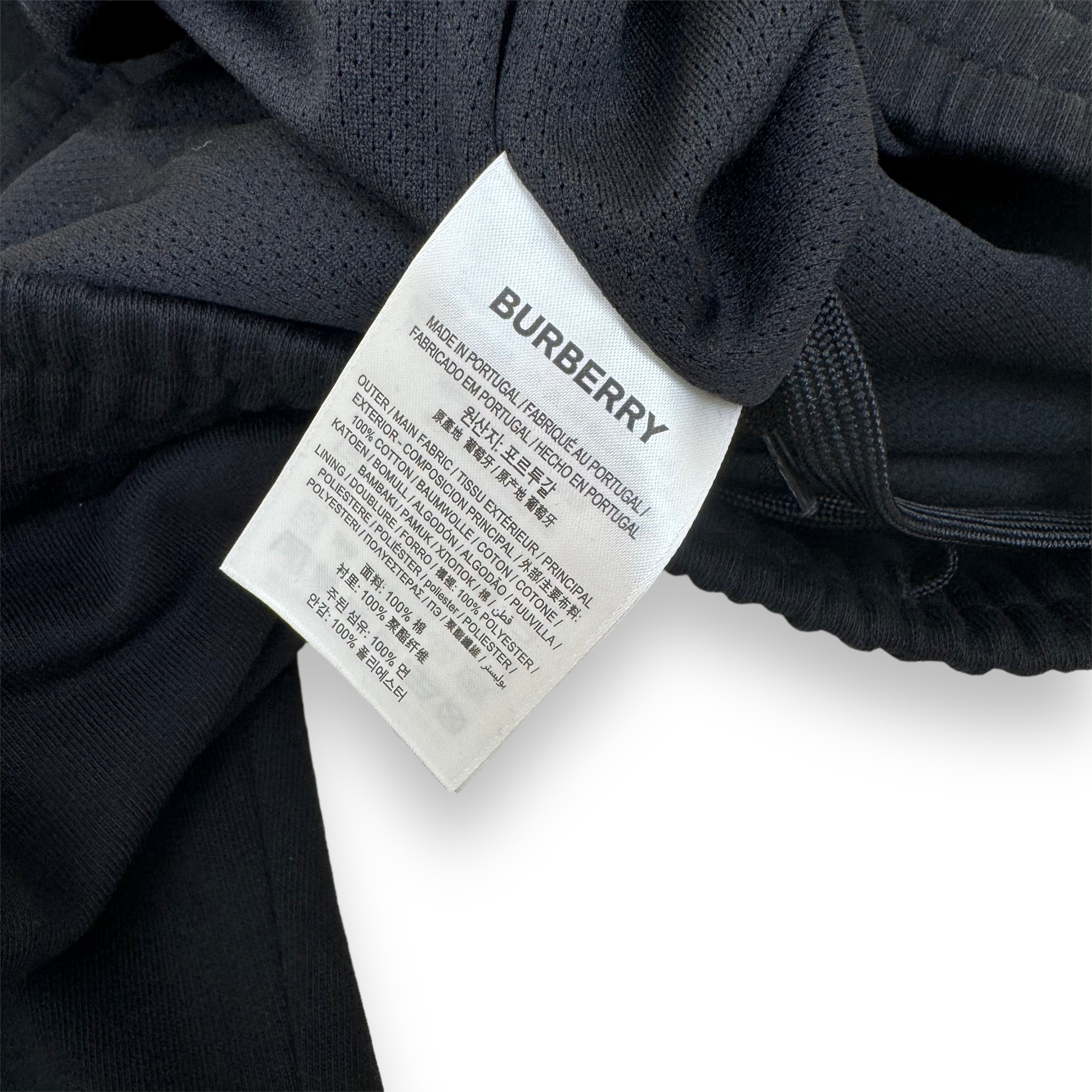 BURBERRY JERSEY UNICORN SWEAT SHORTS BLACK L