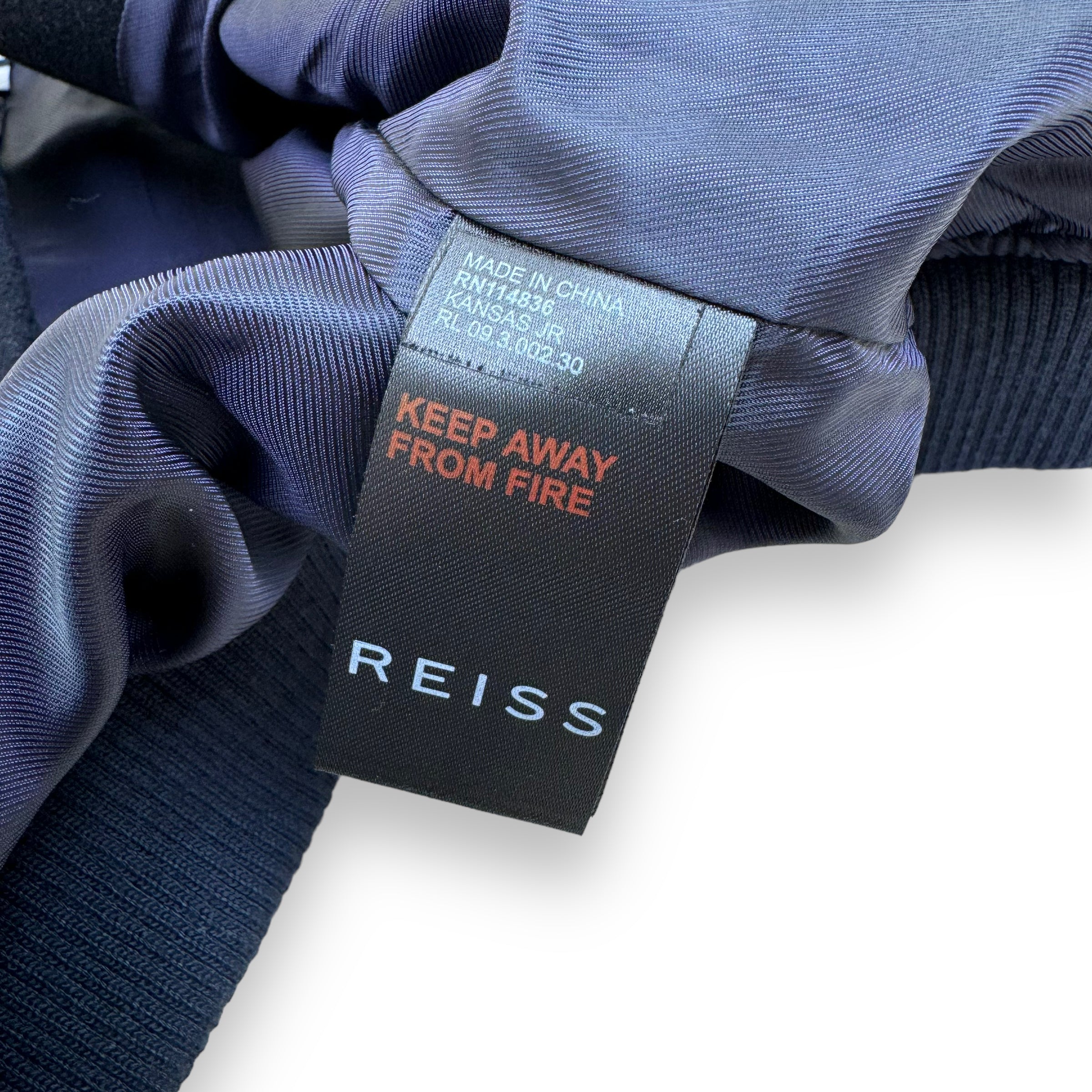 REISS WOOL BOMBER JACKET BLACK AGE7