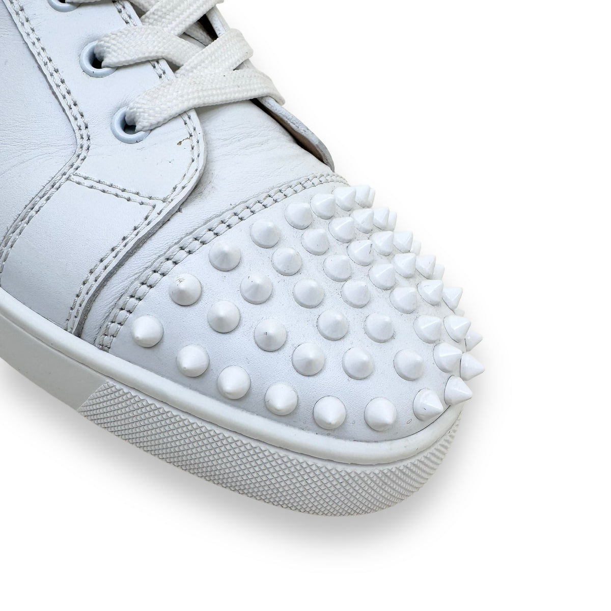 CHRISTIAN LOUBOUTIN HIGH TOP SNEAKERS WHITE UK6.5