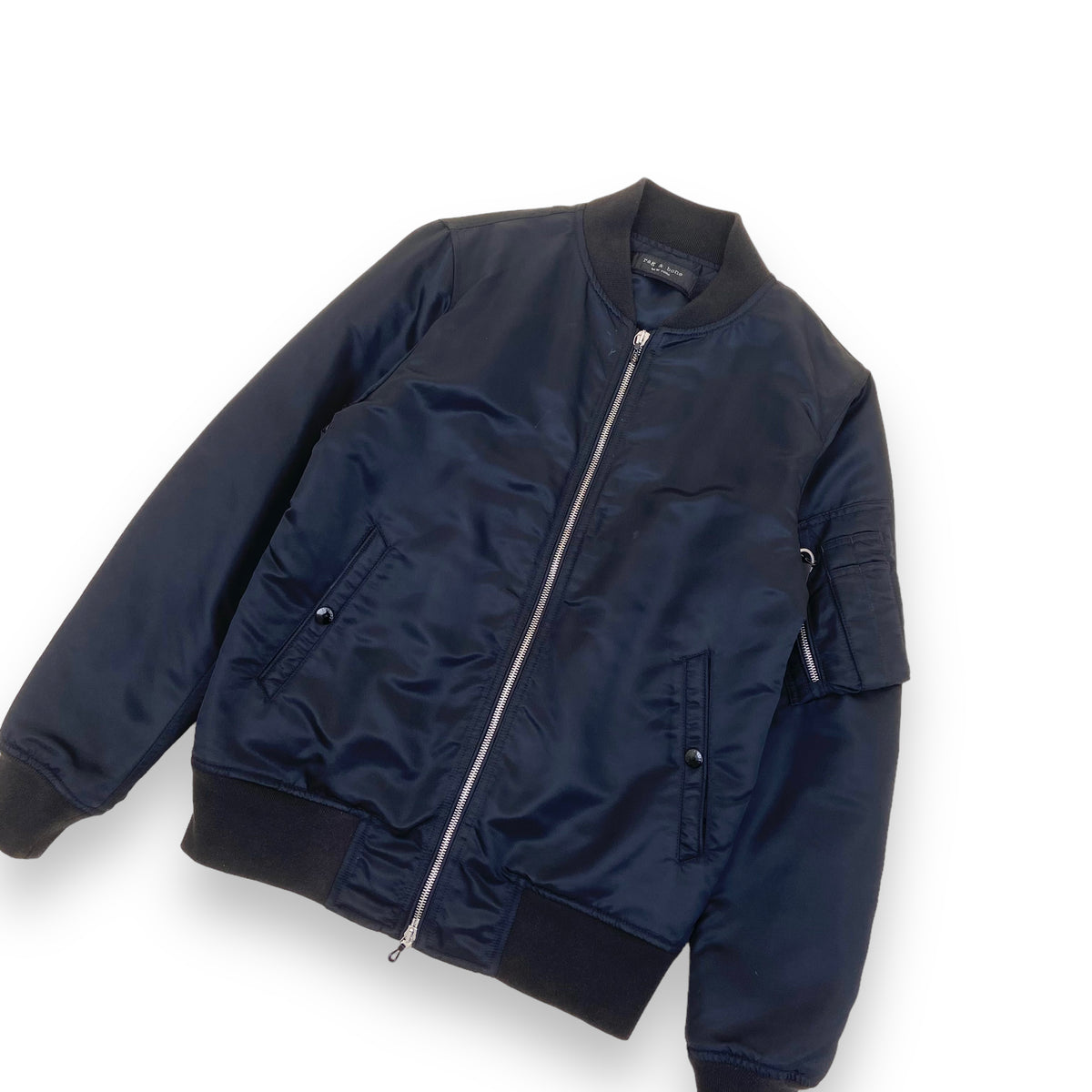 RAG & BONE NEW YORK BOMBER JACKET NAVY XS