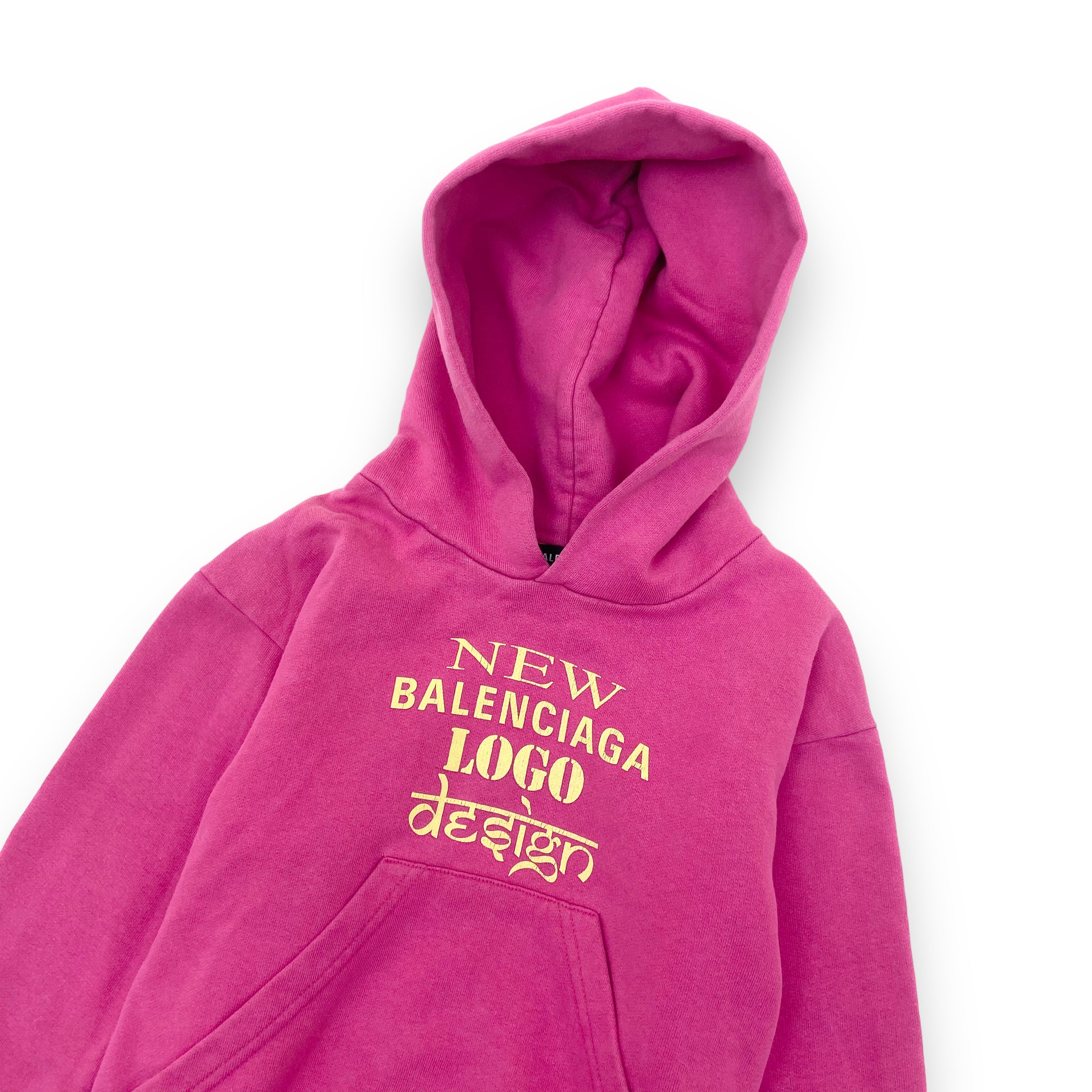BALENCIAGA NEW LOGO HOODIE PINK AGE2