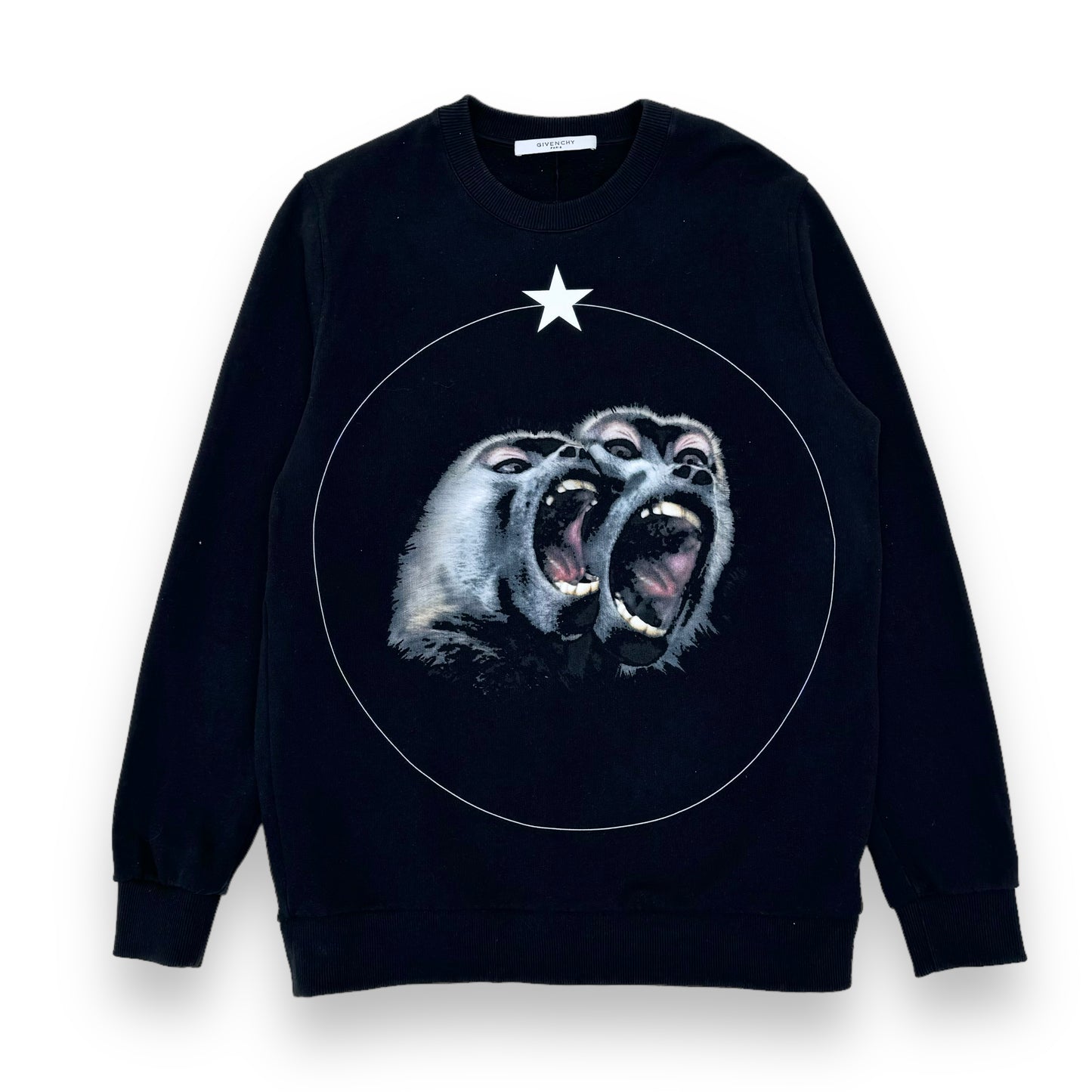 GIVENCHY MONKEY BROTHER SWEATSHIRT BLACK S