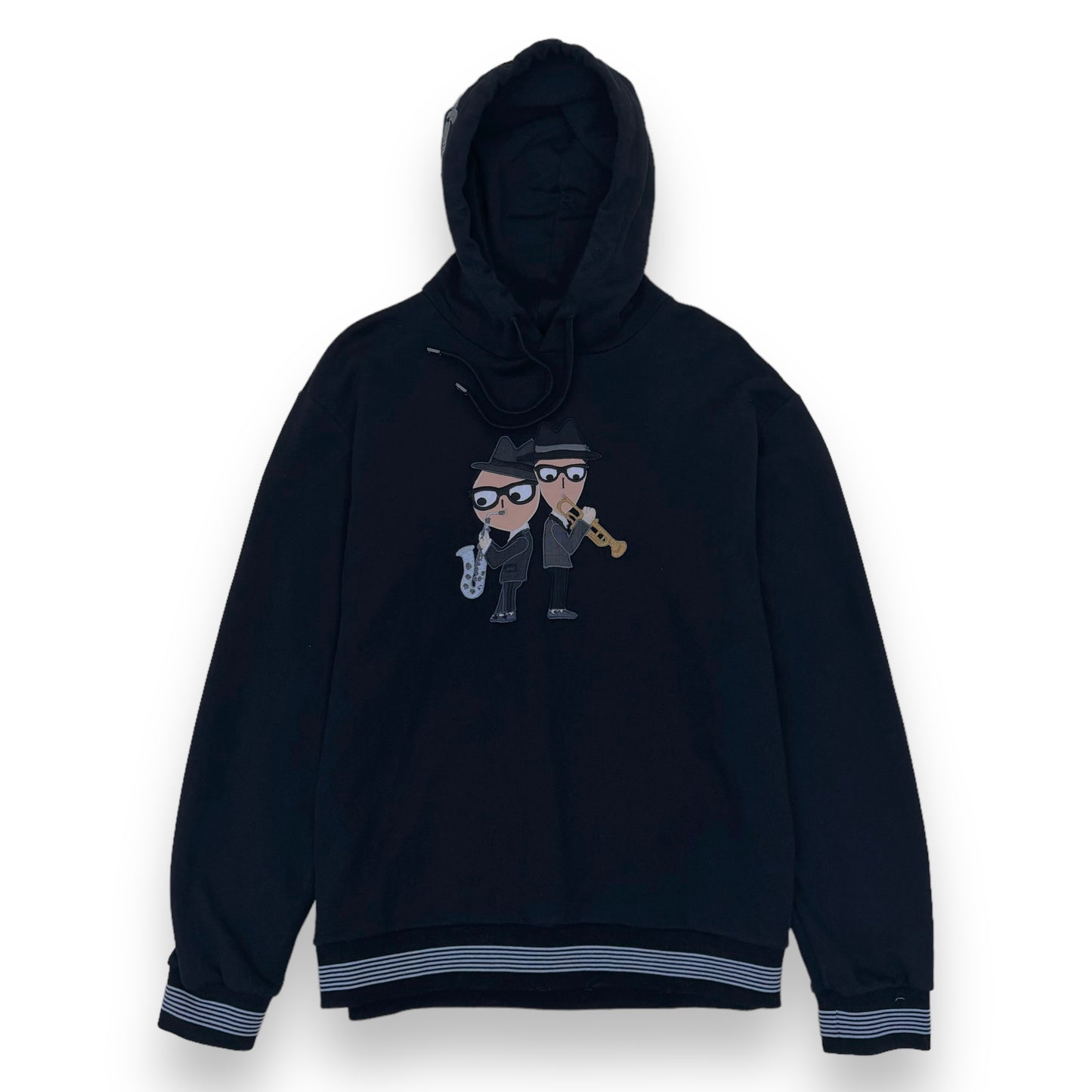 DOLCE & GABBANA COTTON FAMILY HOODIE BLACK L