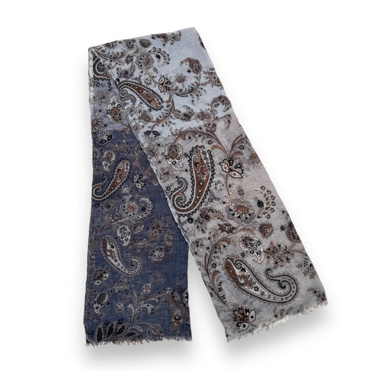 THOM SWEENEY PATTERN WOOL SCARF