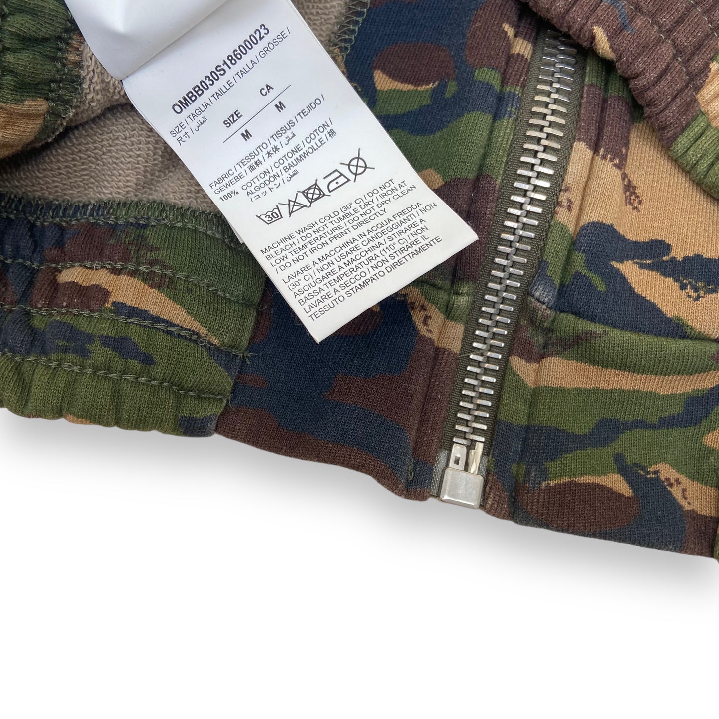 OFF-WHITE HOODIE CAMO M