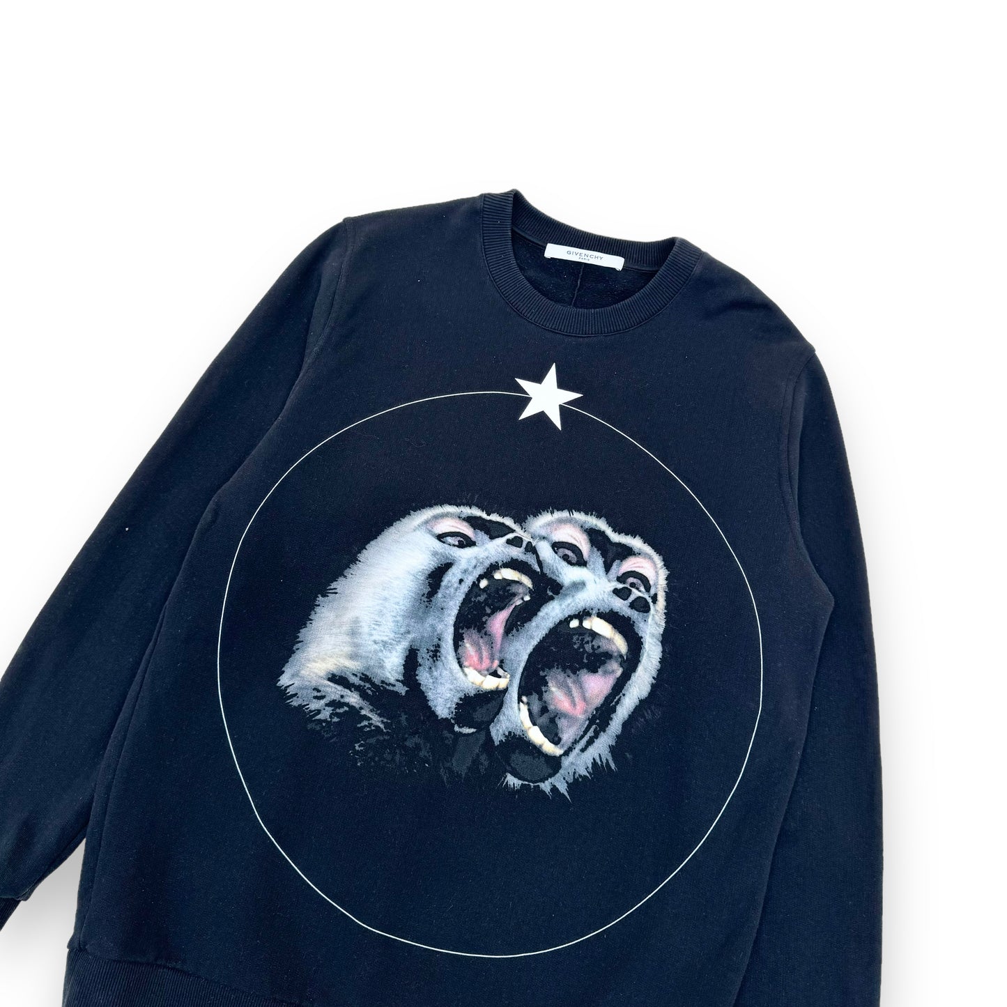 GIVENCHY MONKEY BROTHER SWEATSHIRT BLACK S