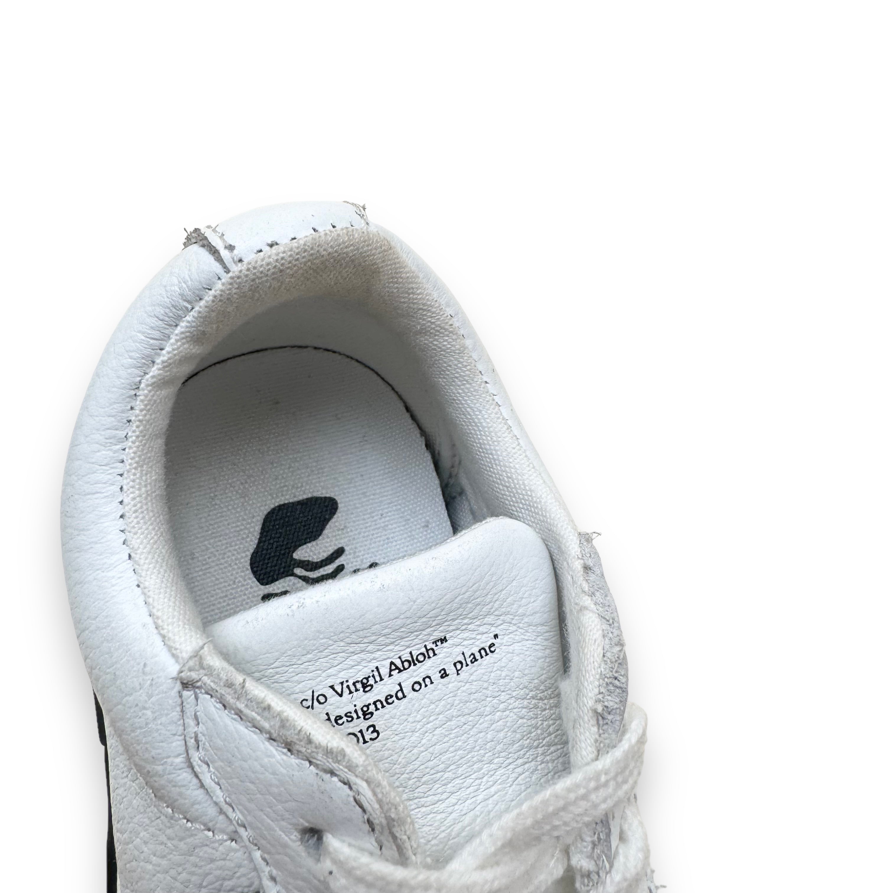 OFF-WHITE LOW TOP LEATHER SNEAKERS WHITE UK11