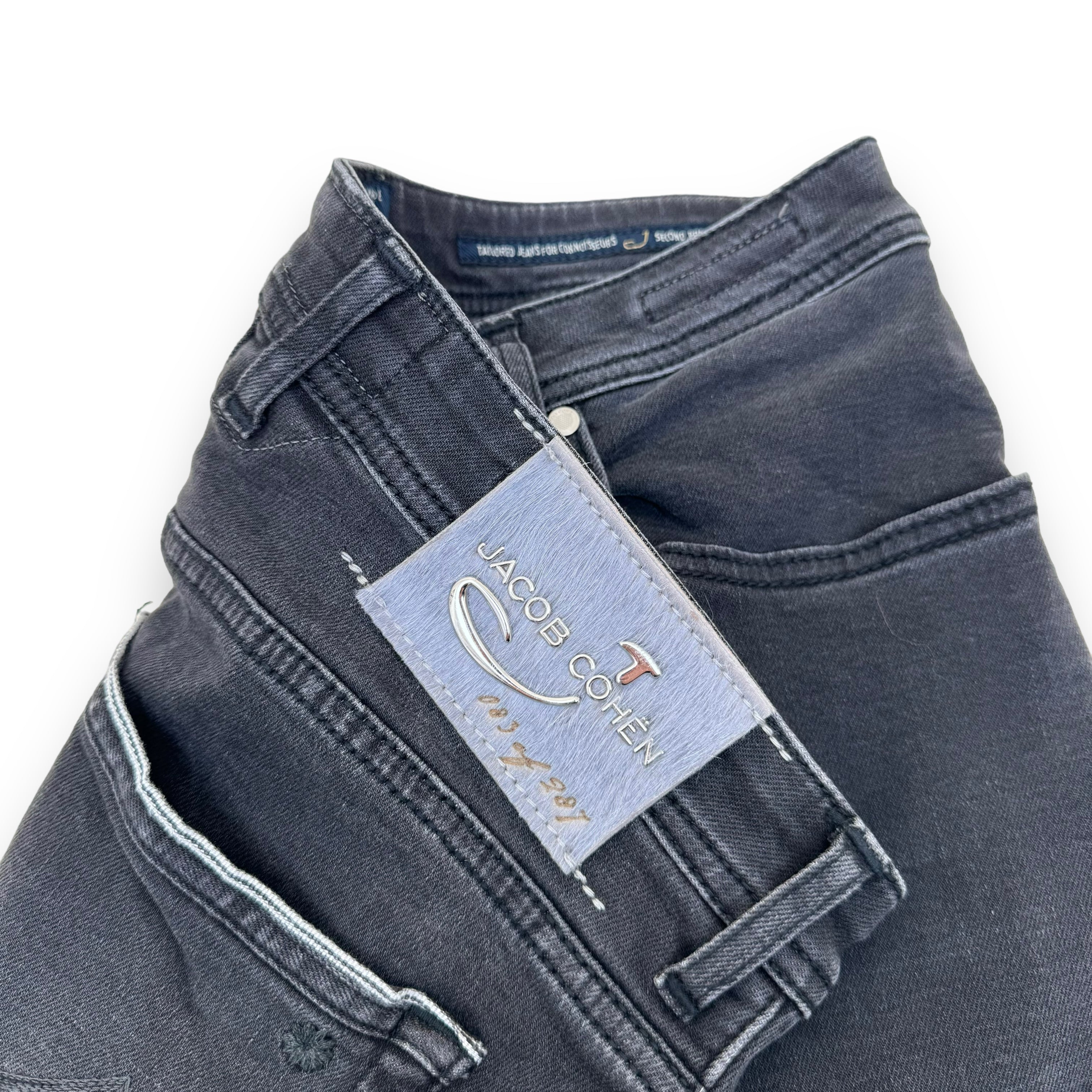 JACOB COHËN HANDMADE WASHED DENIM JEANS GREY 33W