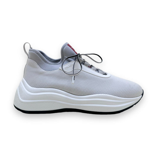 PRADA TECHNICAL FABRIC SNEAKERS WHITE UK8