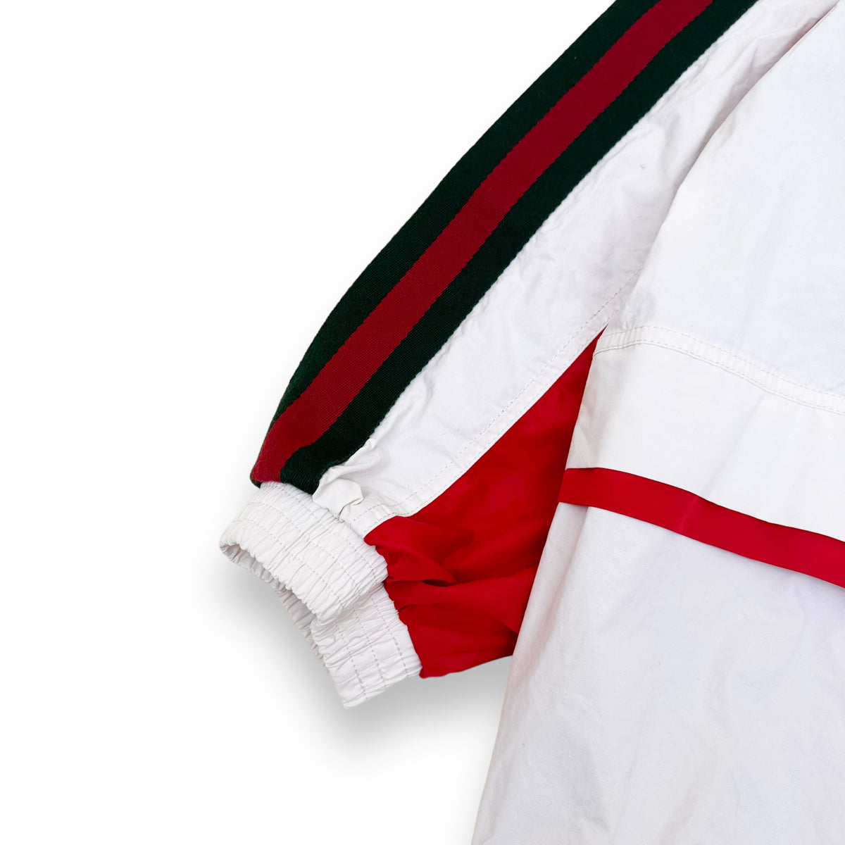 GUCCI COTTON CANVAS WINDBREAKER JACKET WHITE S