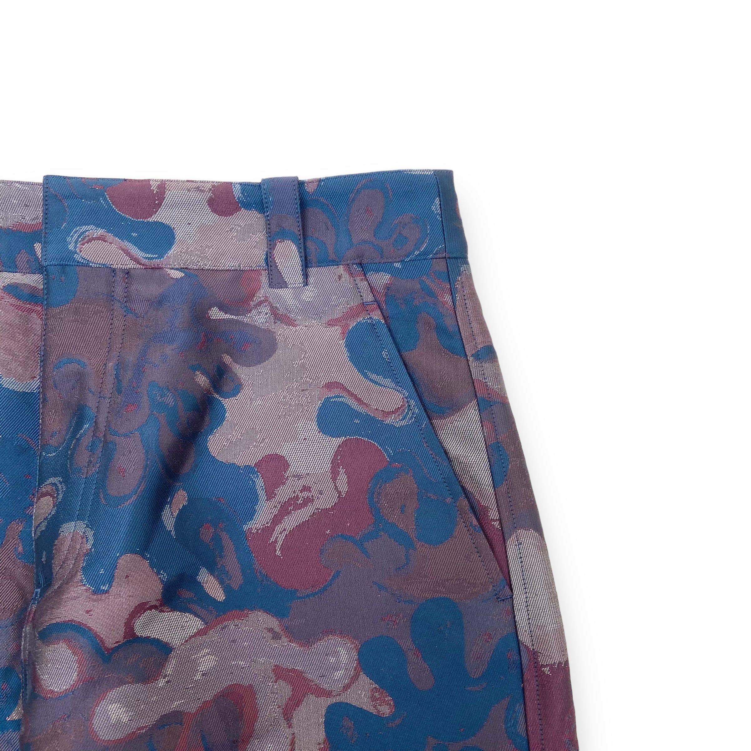 DIOR X PETER DOIG SS21 JACQUARD CAMOFLAGE CARGO TROUSERS M
