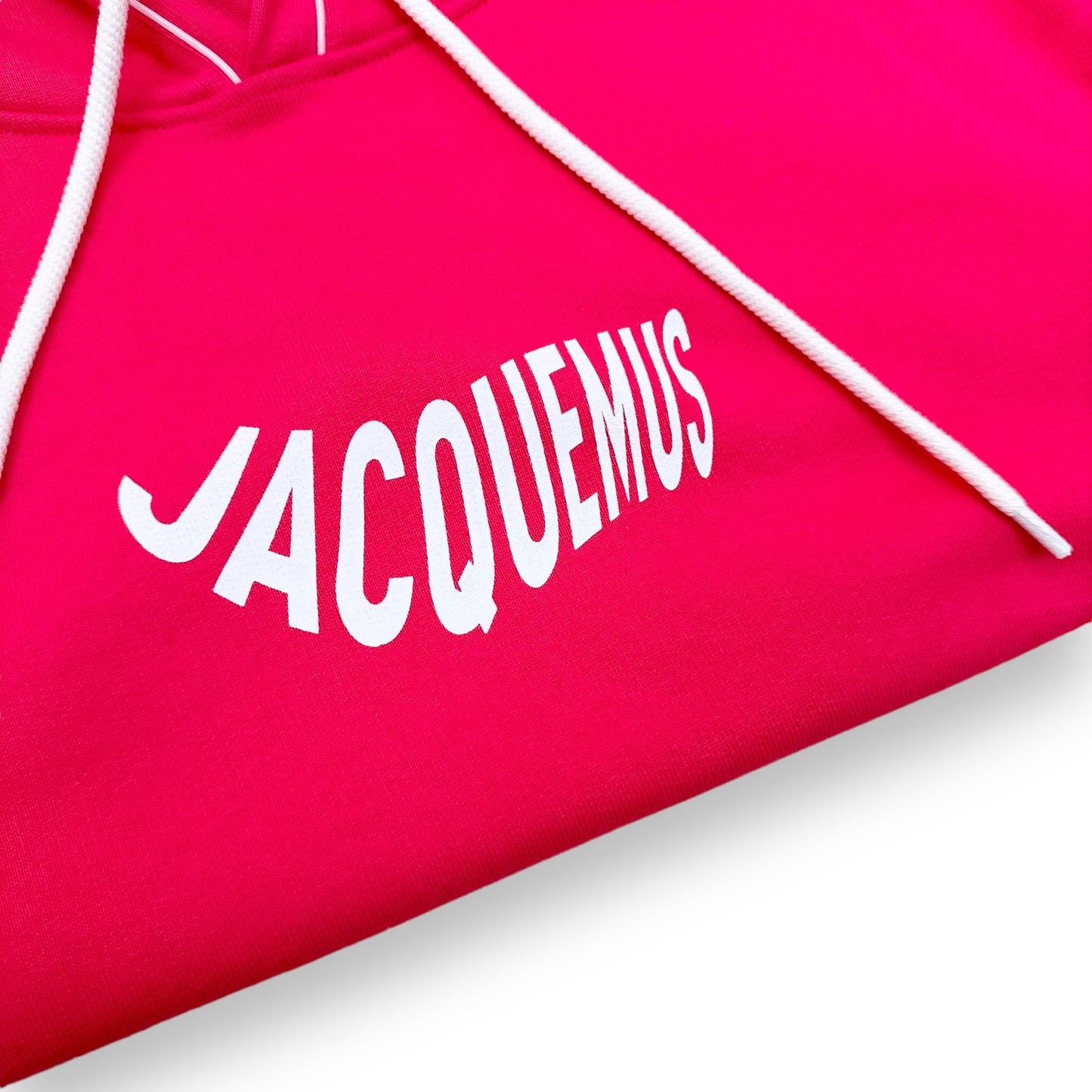 JACQUEMUS COTTON LOGO HOODIE PINK L