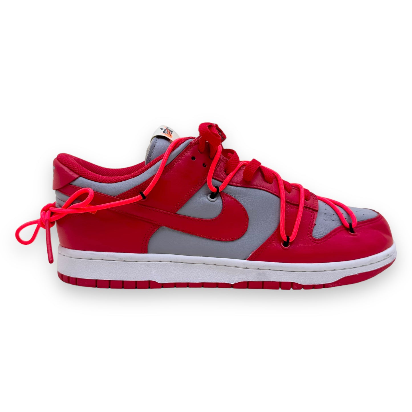 OFF-WHITE X NIKE DUNK LOW UNIVERSITY RED UK10