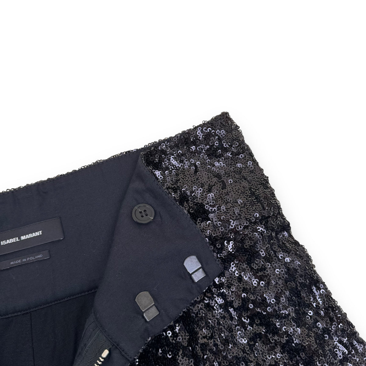ISABEL MARANT SEQUIN SHORTS BLACK UK6