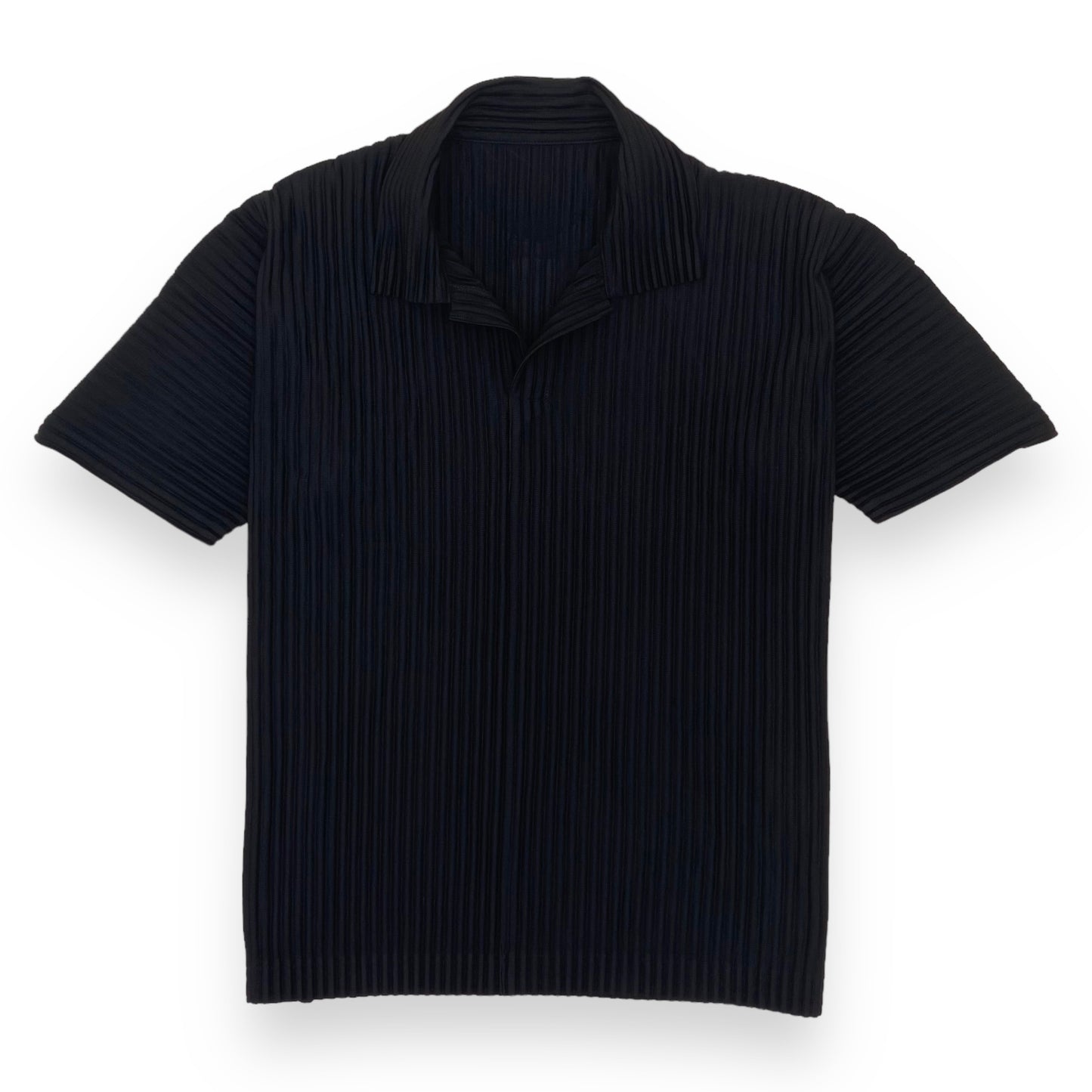 ISSEY MIYAKE HOMME PLISSÉ PLEATED SHIRT BLACK S