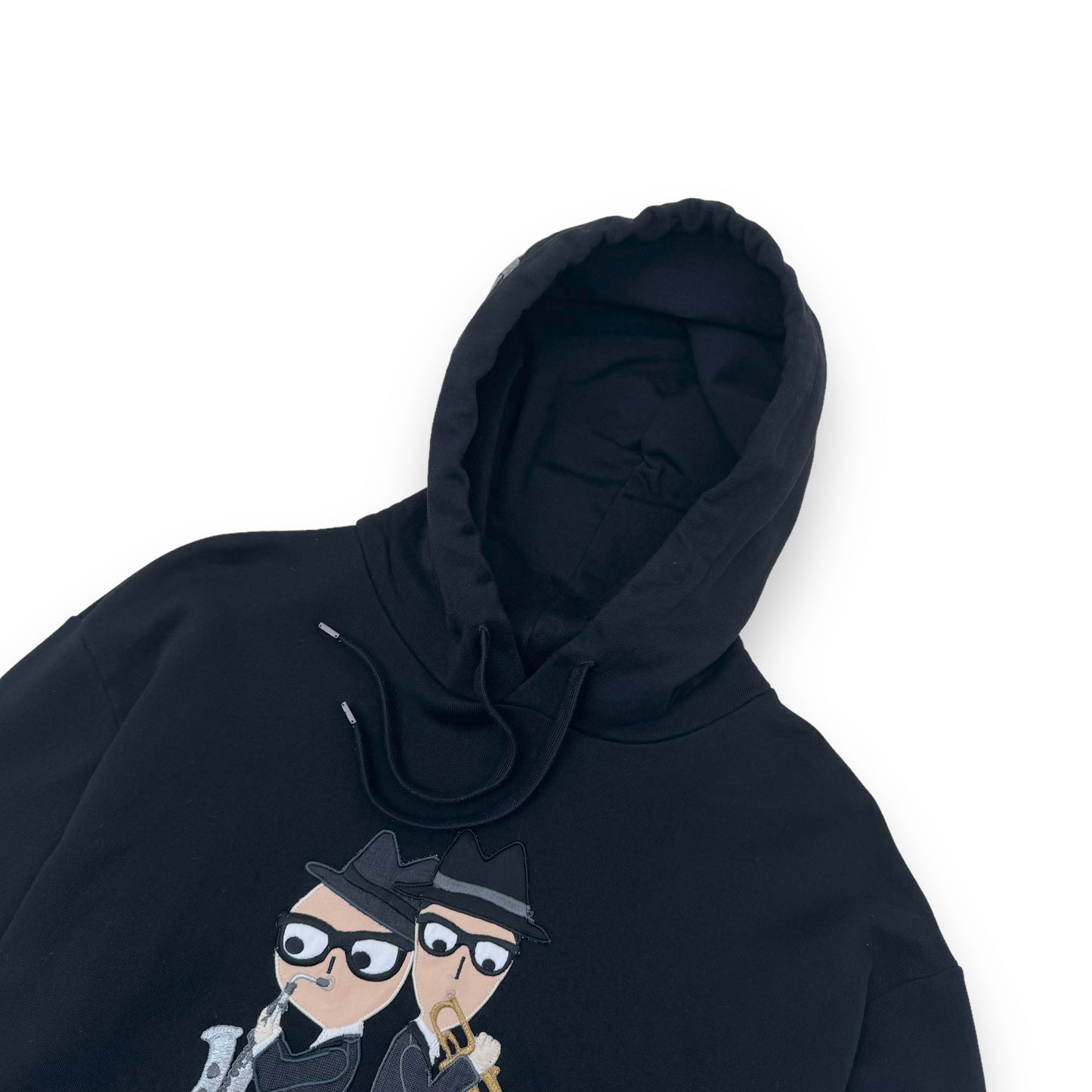 DOLCE & GABBANA COTTON FAMILY HOODIE BLACK L