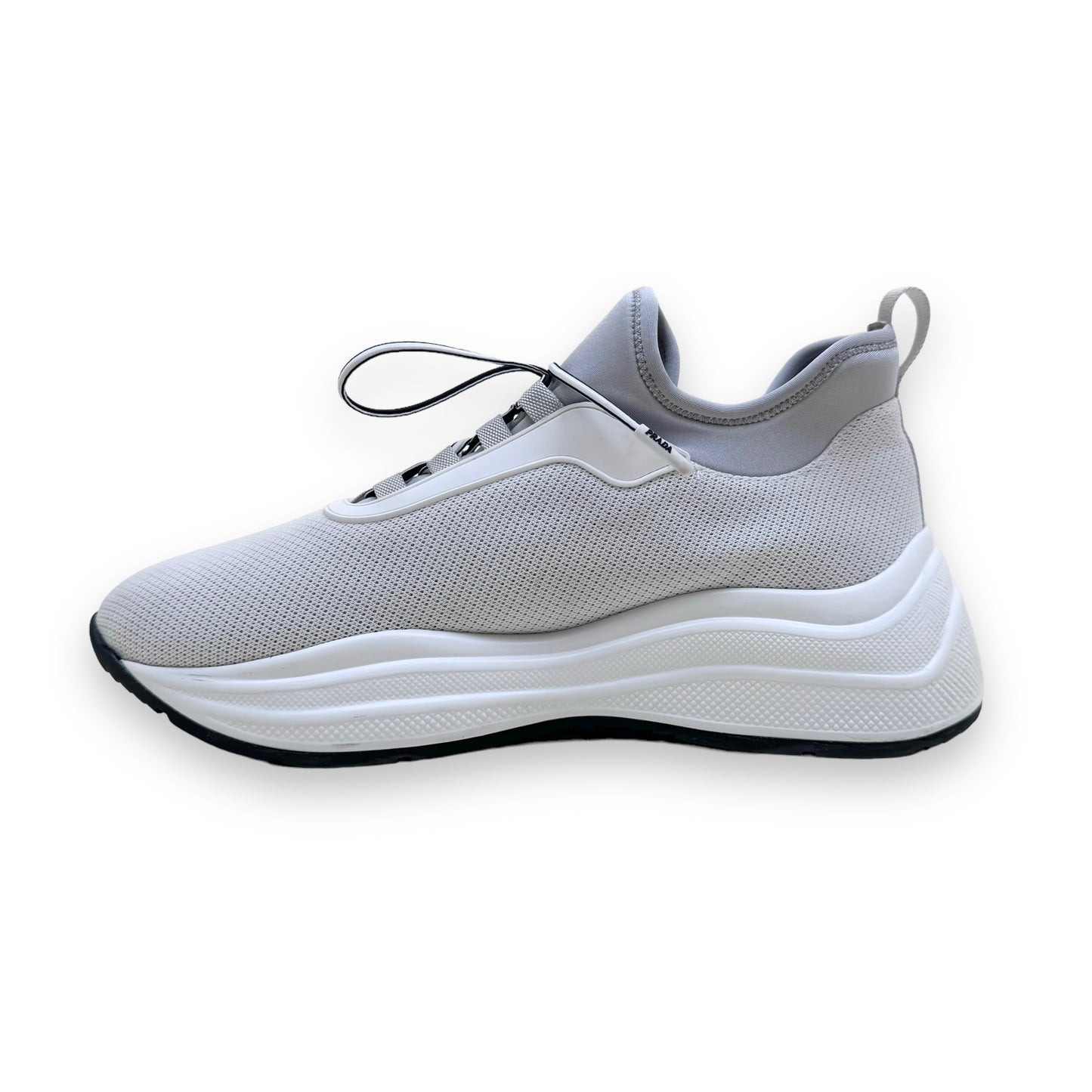 PRADA TECHNICAL FABRIC SNEAKERS WHITE UK8