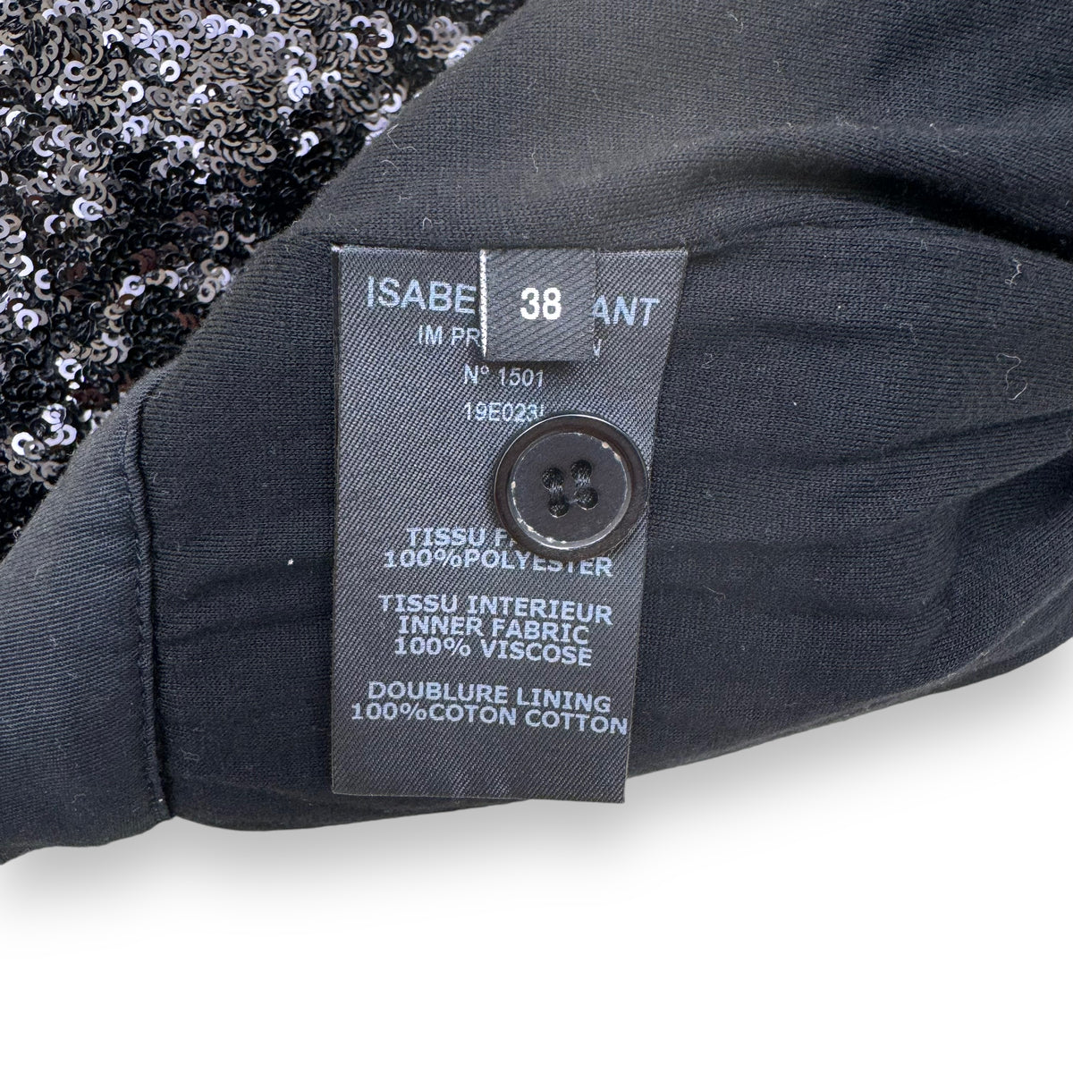 ISABEL MARANT SEQUIN SHORTS BLACK UK6