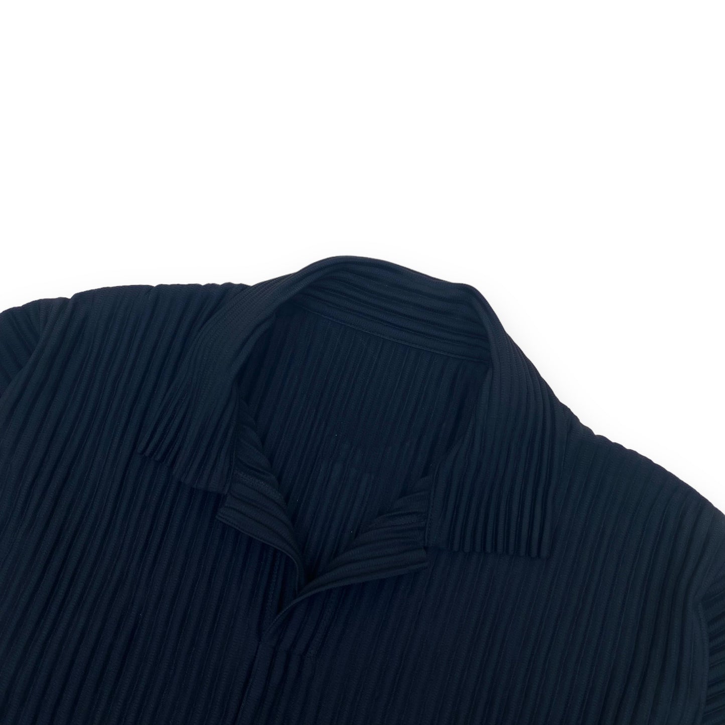 ISSEY MIYAKE HOMME PLISSÉ PLEATED SHIRT BLACK S