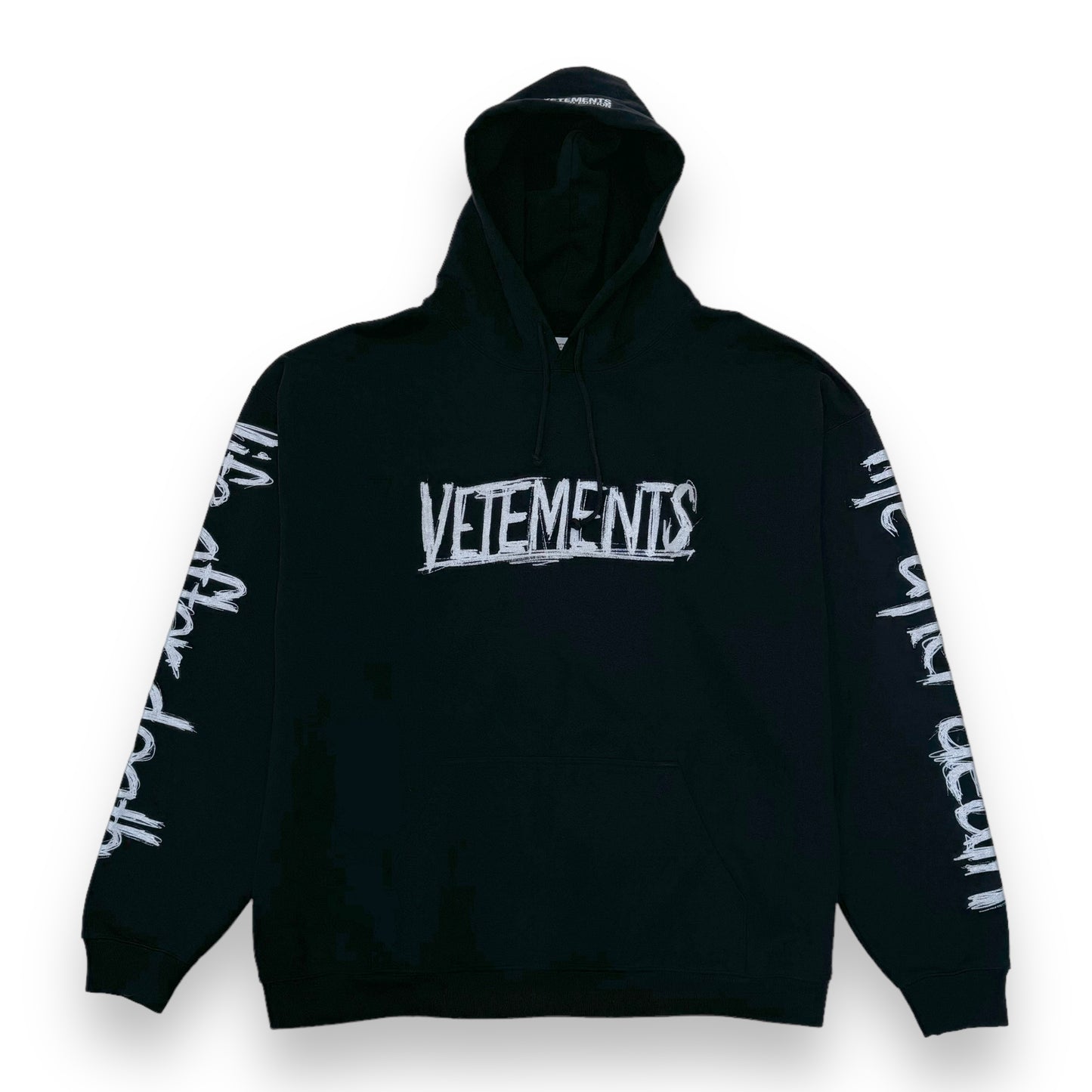 VETEMENTS WORLD TOUR LOGO HOODIE BLACK L