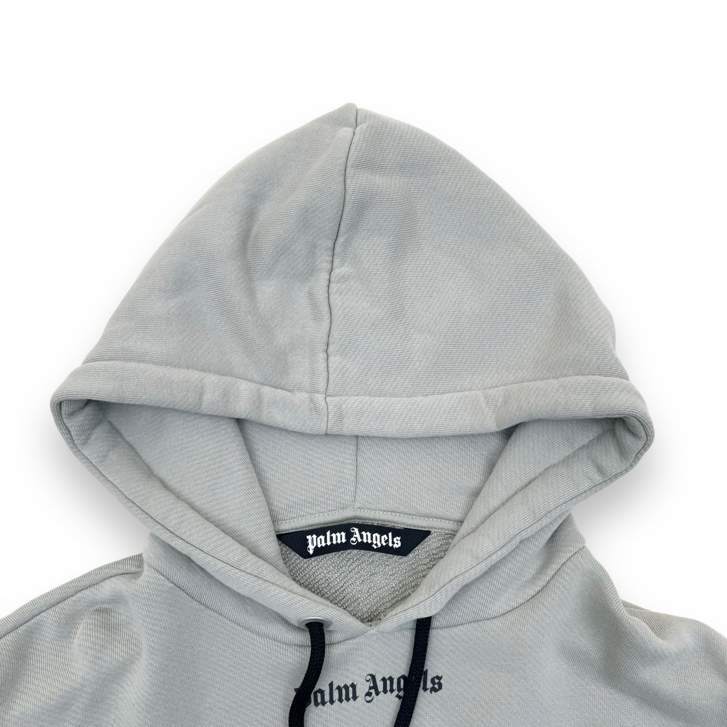 PALM ANGELS CLASSIC LOGO PULLOVER HOODIE GREY L