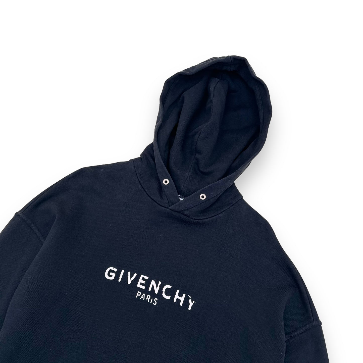 GIVENCHY PARIS LOGO HOODIE BLACK M