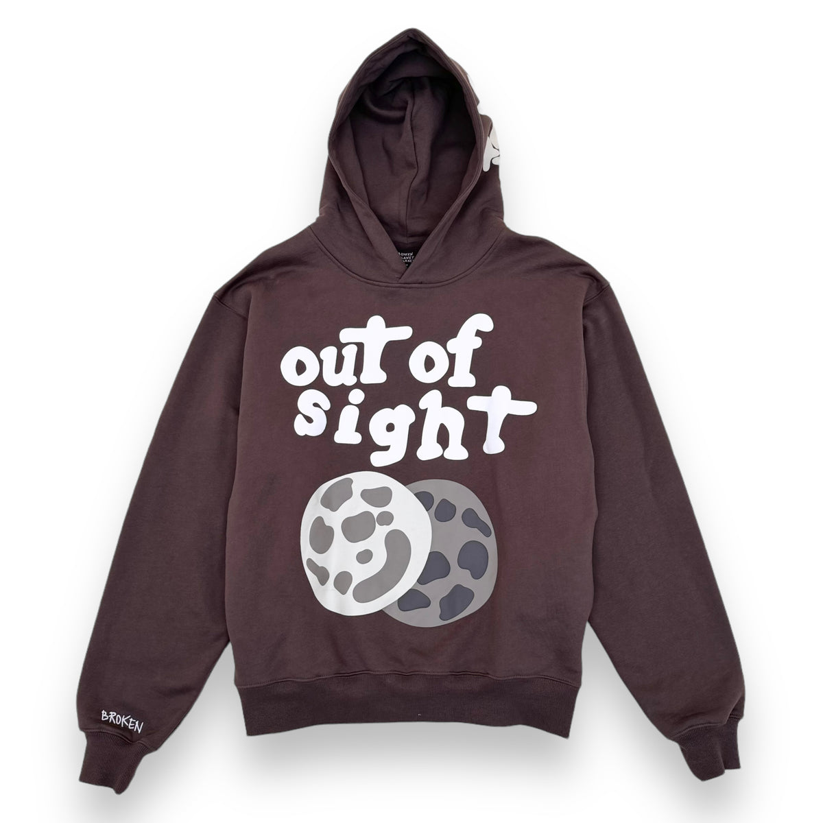 BROKEN PLANET OUT OF SIGHT COTTON HOODIE BROWN M