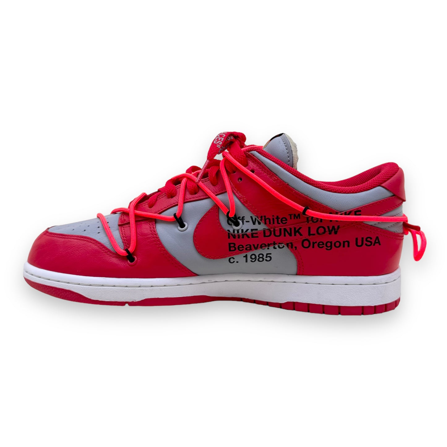 OFF-WHITE X NIKE DUNK LOW UNIVERSITY RED UK10