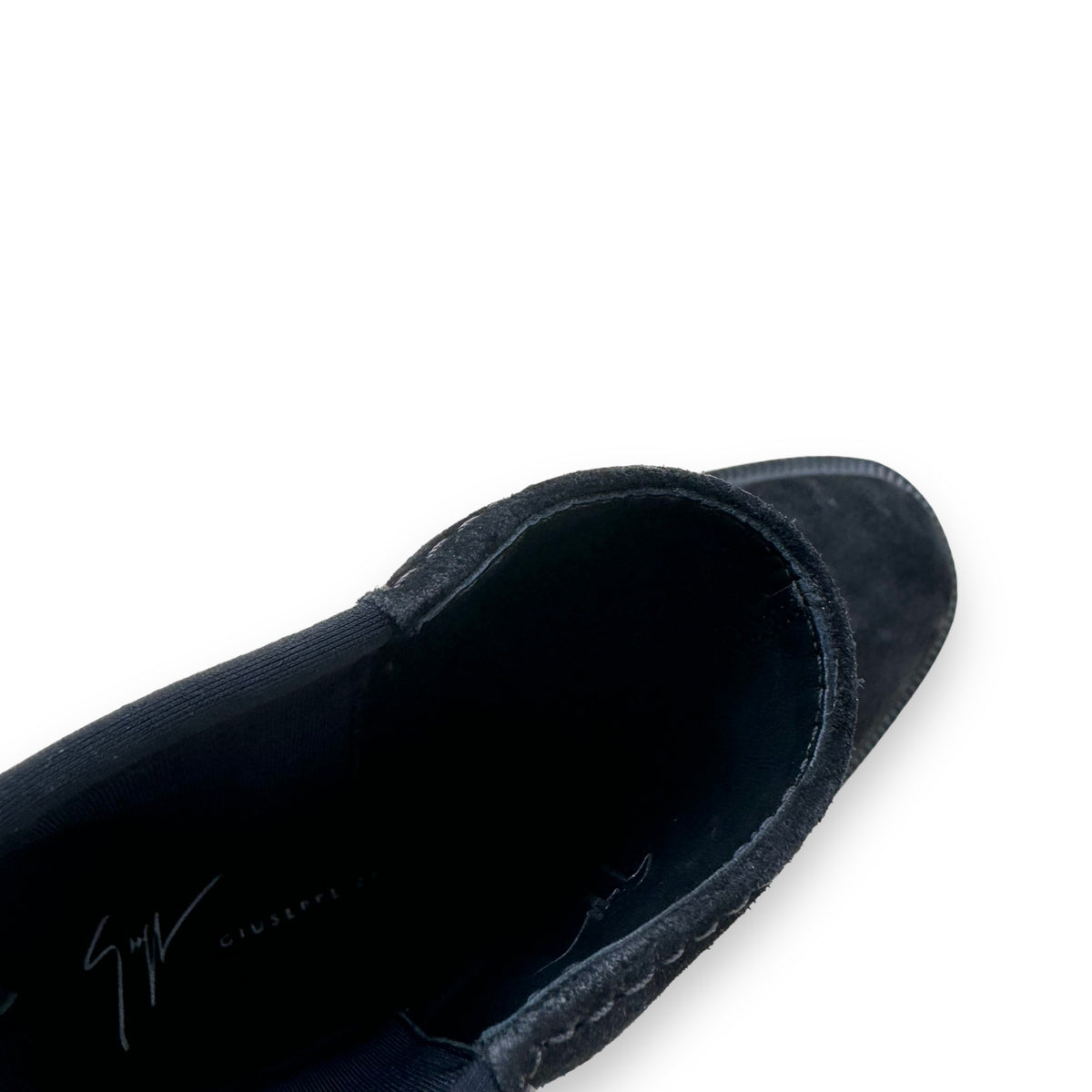 GIUSEPPE ZANOTTI SUEDE CHELSEA BOOTS BLACK UK6